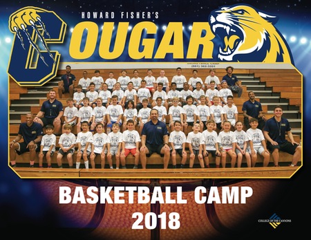 2018 Howard Fisher basketball camp group photo.