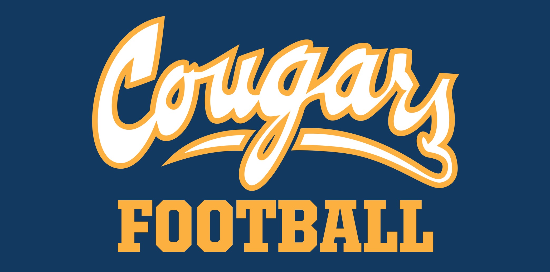Cougars Football script logo.