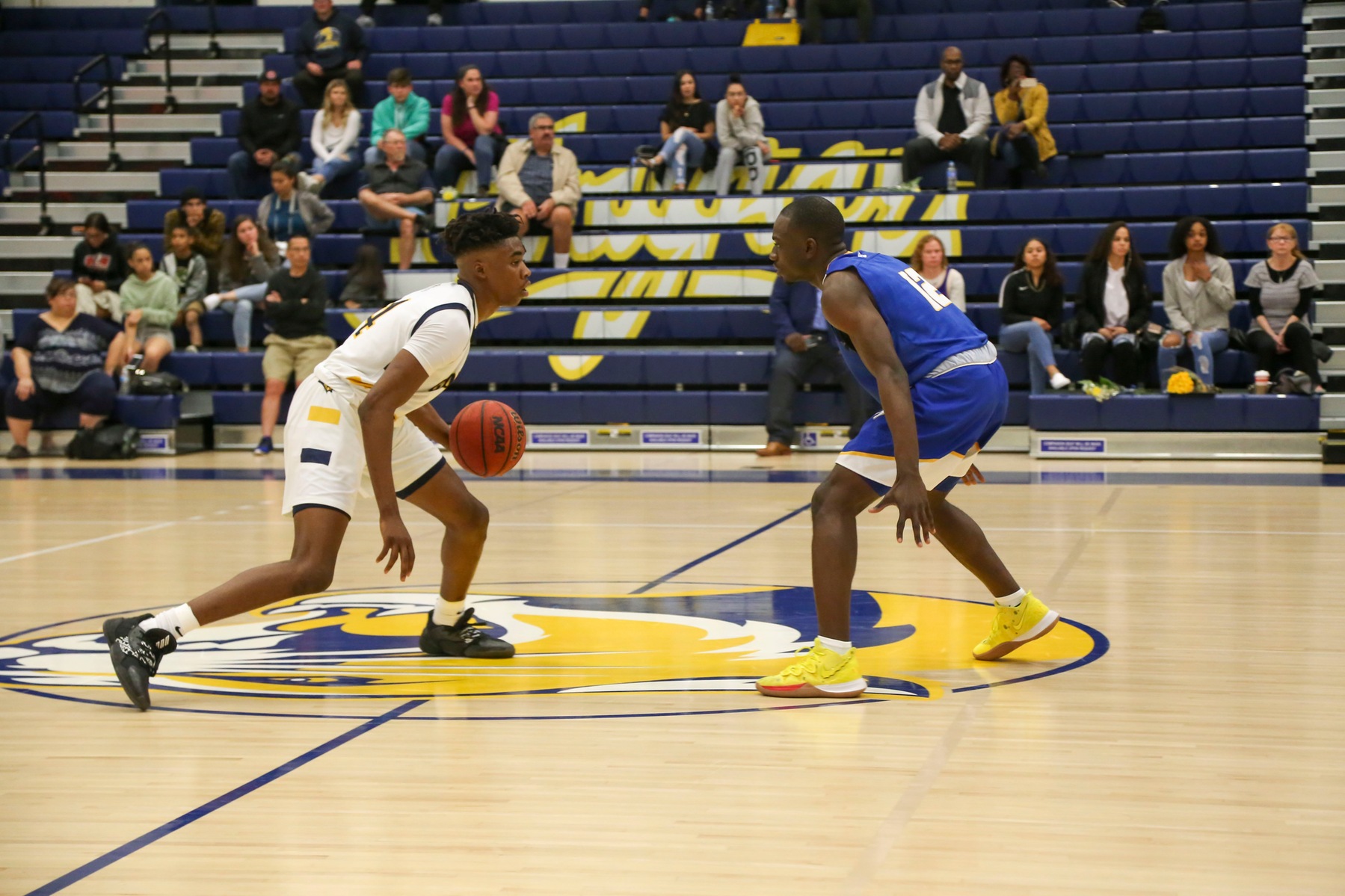 COC men's basketball student-athlete Christopher Bradford vs. West L.A. on Feb. 19, 2020 in the Cougar Cage.
