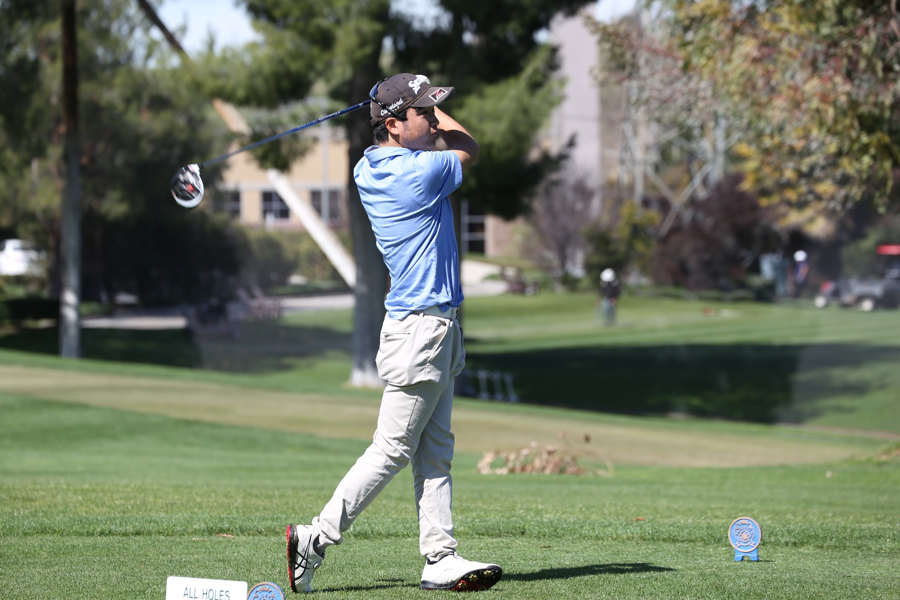 College of the Canyons freshman Nobuhiko Wakaari carded a round of 69 at Valencia Country Club on Monday to help the Cougars win the tournament and move into a first place tie in the conference standings. — Jesse Muñoz/COC Sports Information Director