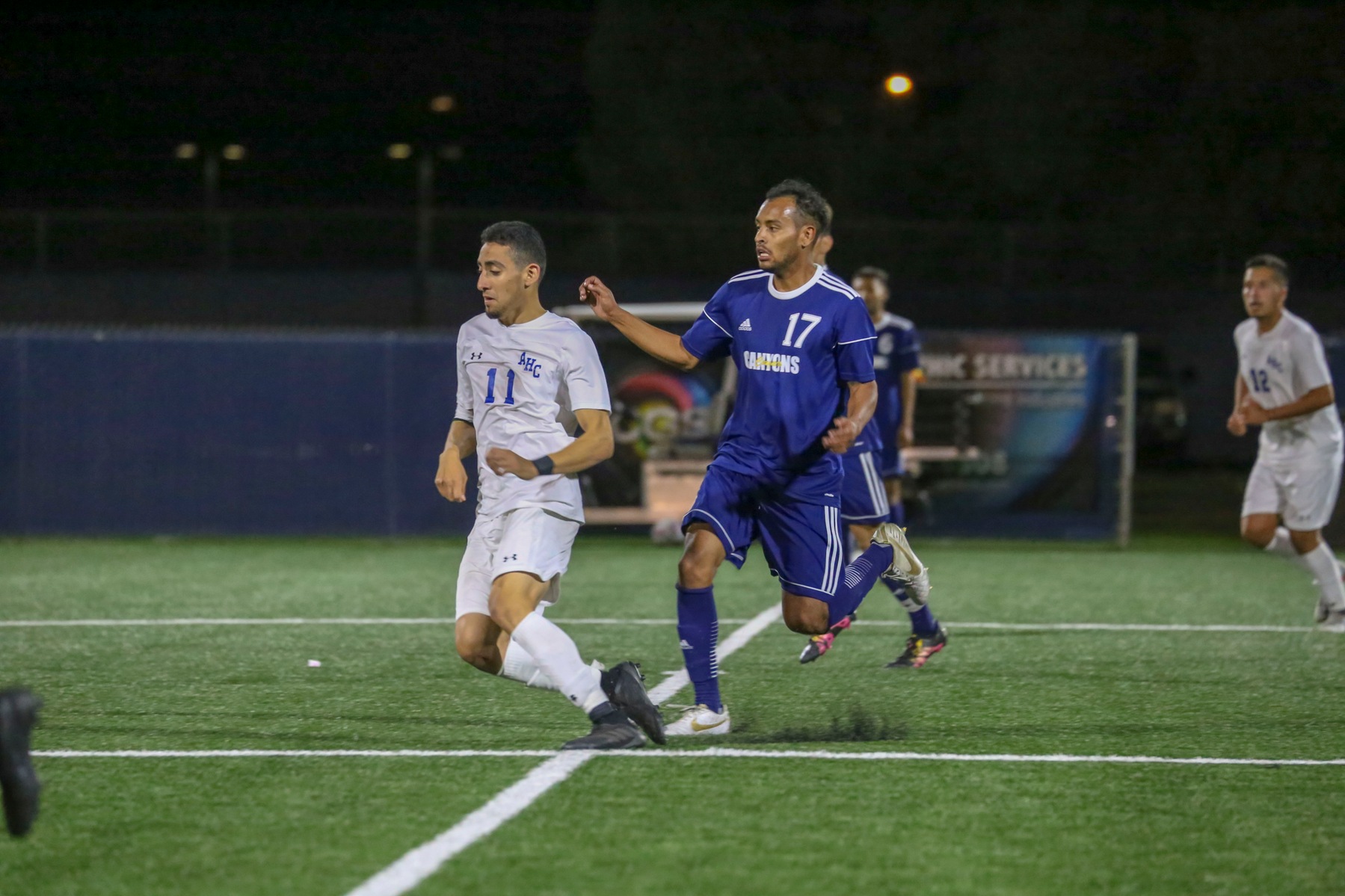 College of the Canyons sophomore forward Andres Lozano recorded a hat trick in his first start of the season to help lead the Cougars to a. 5-1 victory over Allan Hancock College. Jesse Muñoz/COC Sports Information Director