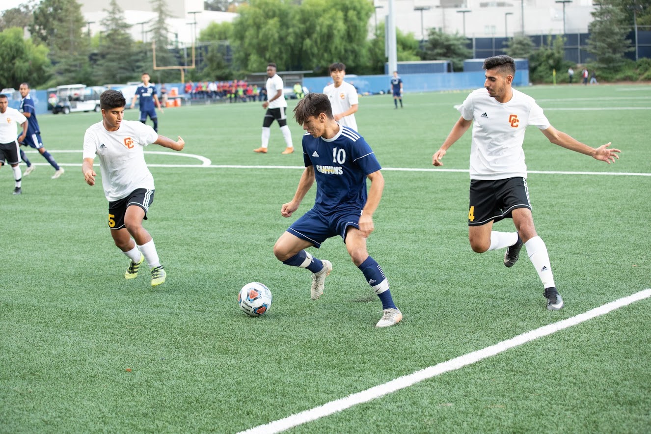 College of the Canyons men's soccer player Cesar Dominguez.