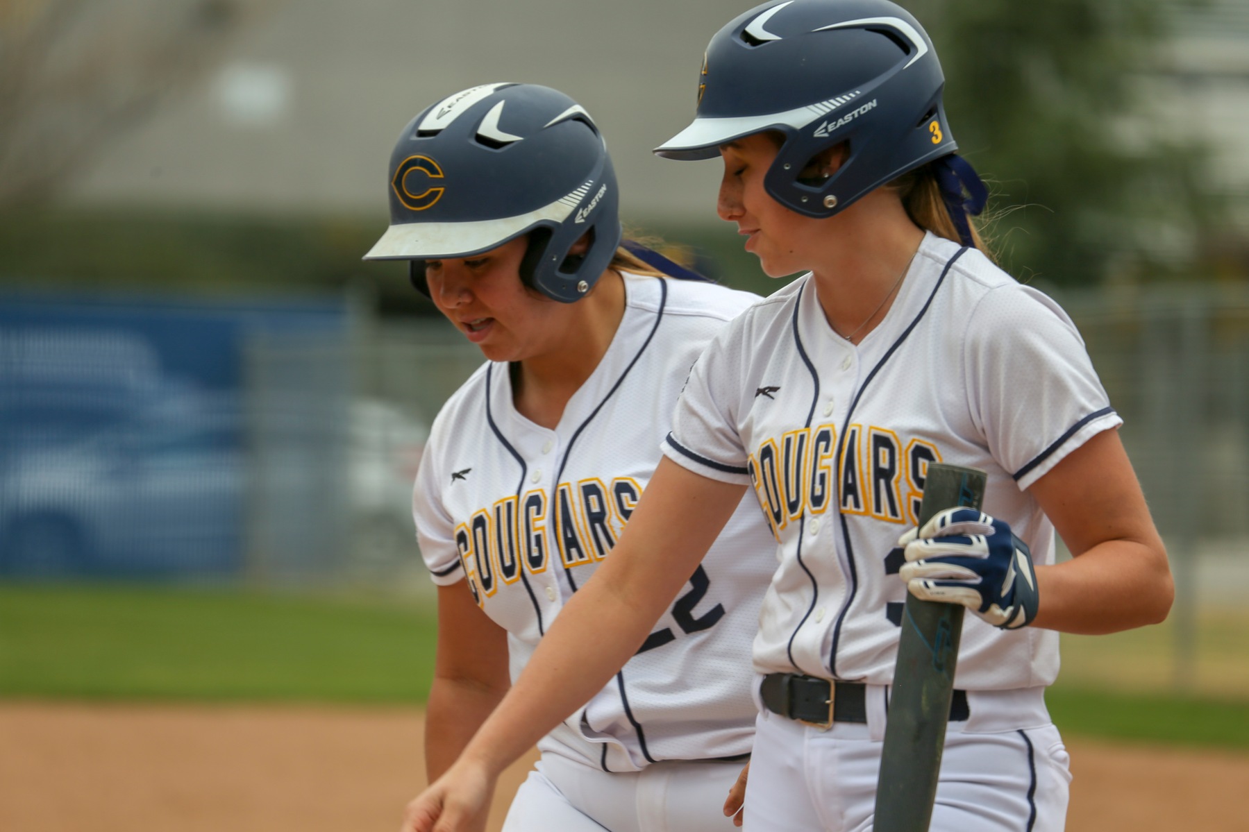 College of the Canyons softball players on Feb. 27, 2019.