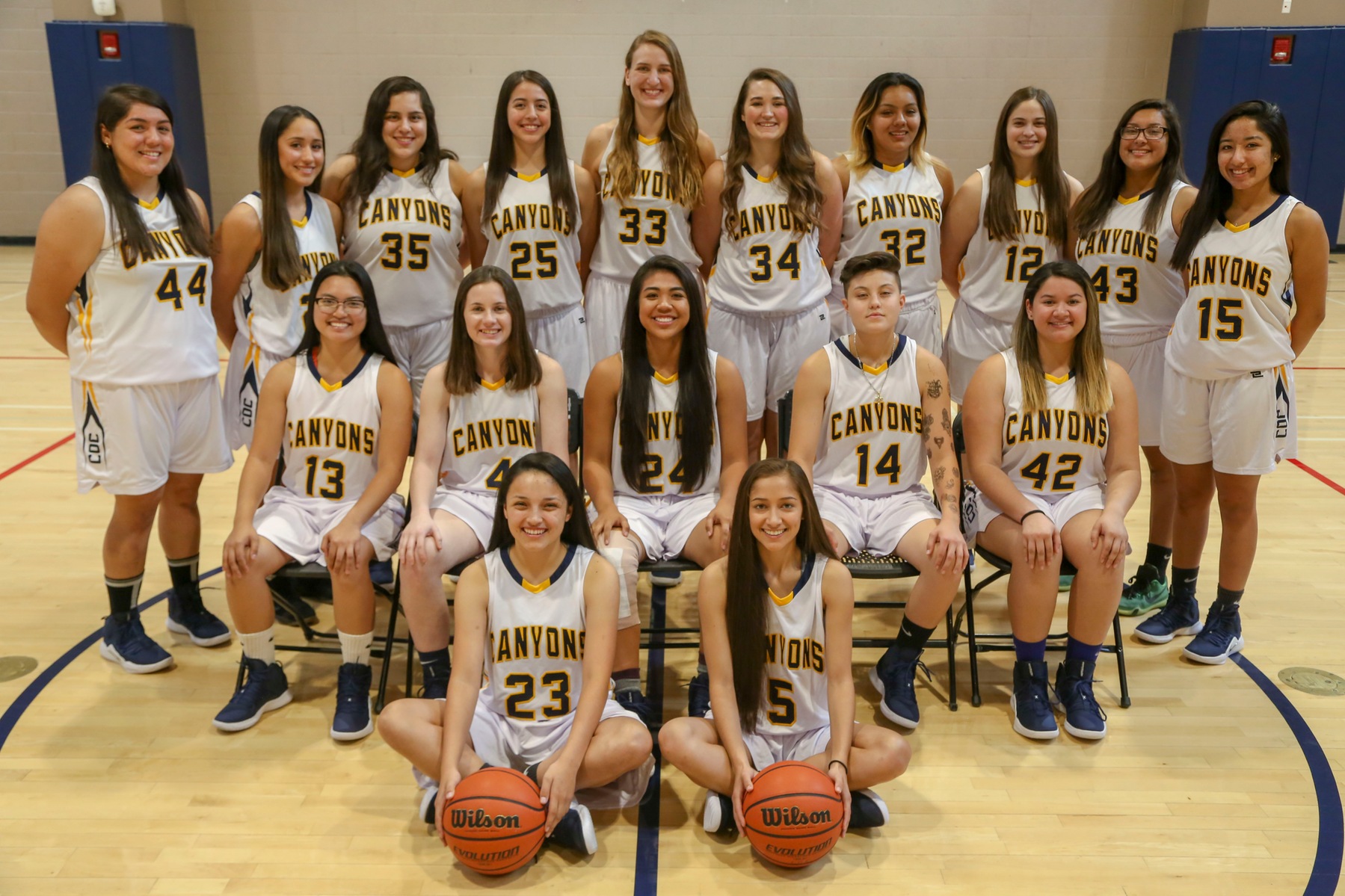 The 2018-19 College of the Canyons women's basketball team.