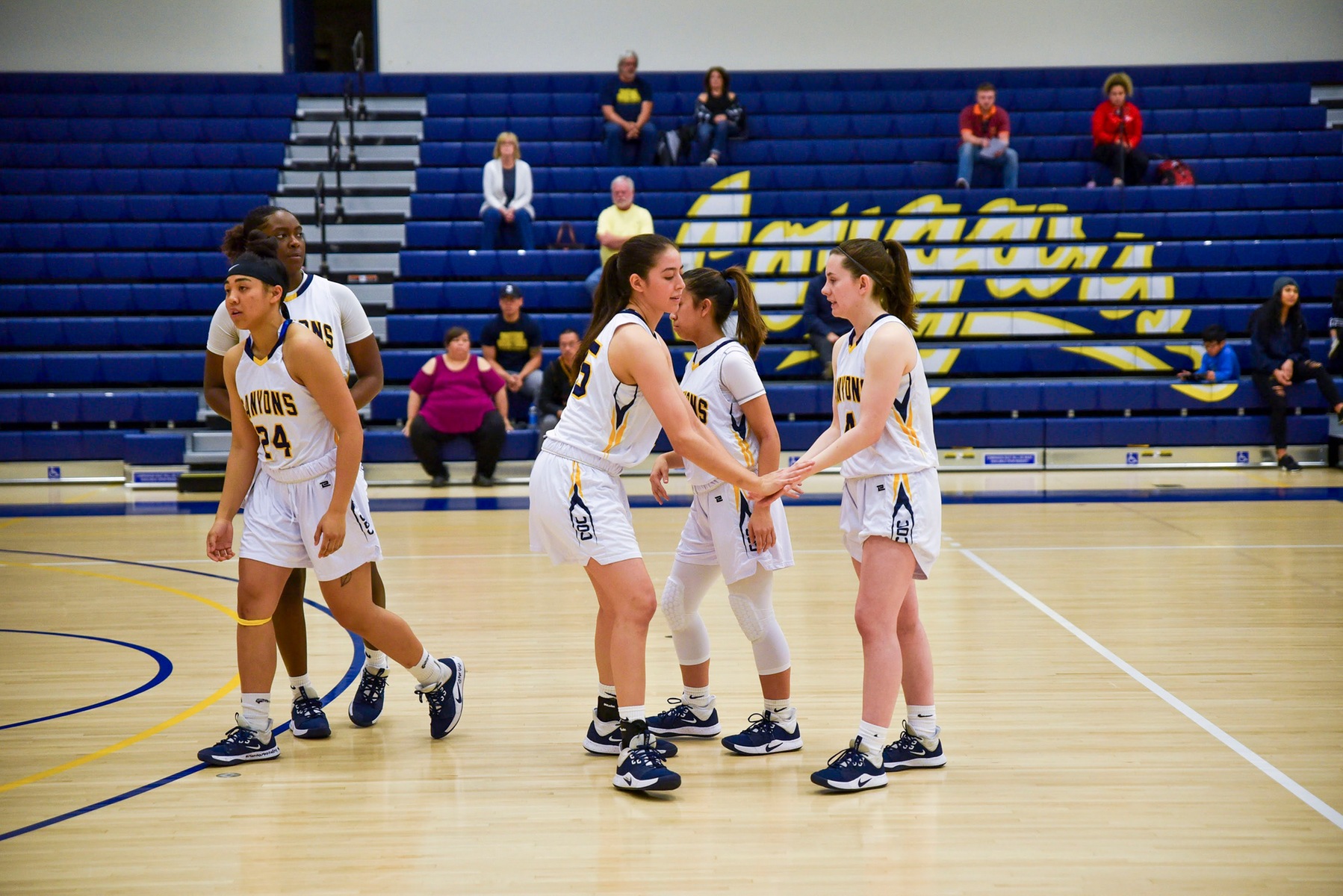 COC women's basketball players Cristian Patron and McKenzie Stoehr during the 2019-20 season.