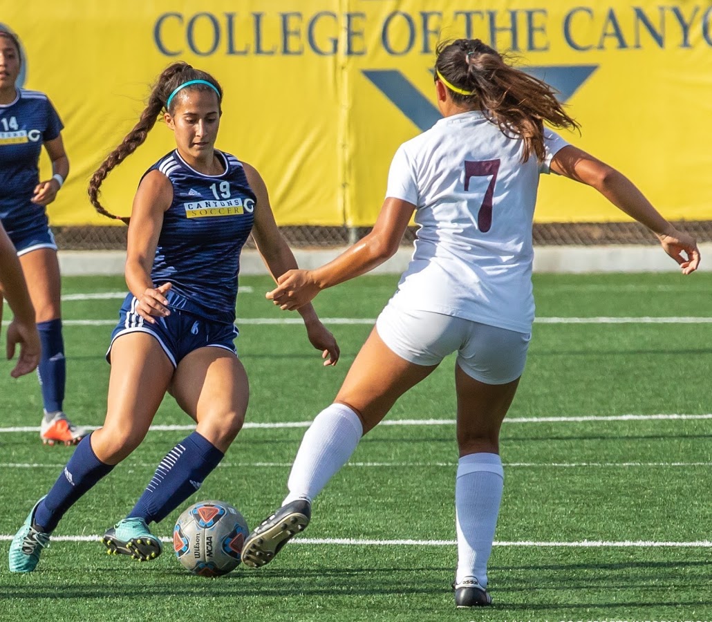 College of the Canyons women's soccer player Isabella Penaranda.