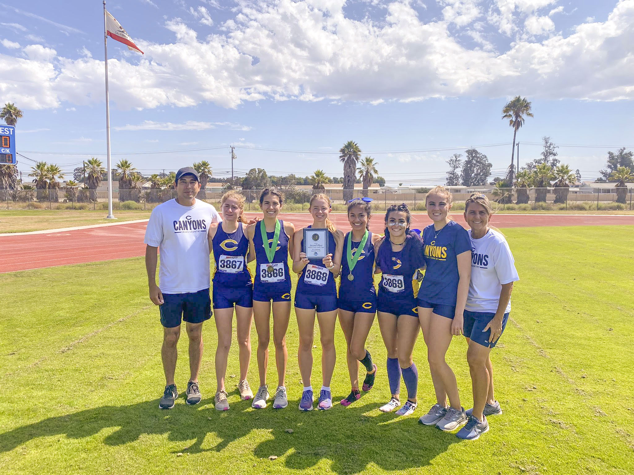 College of the Canyons freshman Danielle Salcedo took first in the individual standings and the Cougars placed second in team results at the Oxnard College Invitational on Friday, Sept. 10, 2021.