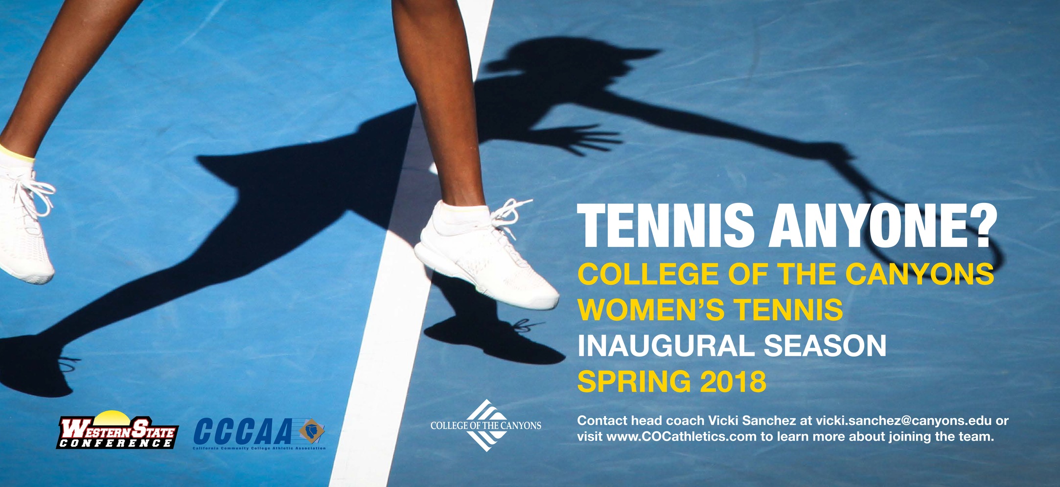 College of the Canyons to Launch Women's Tennis Program in Spring 2018