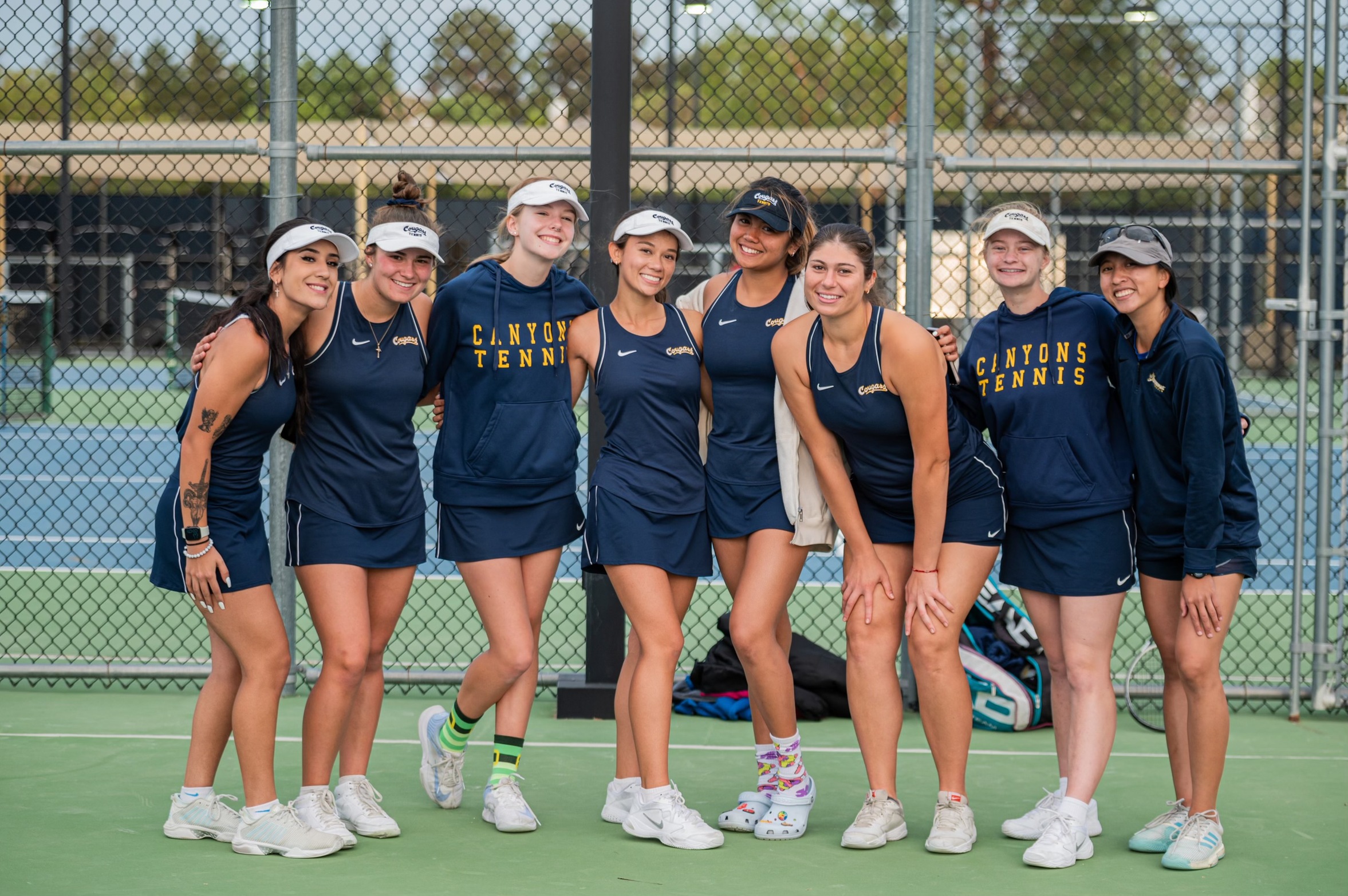 College of the Canyons women's tennis team photo.