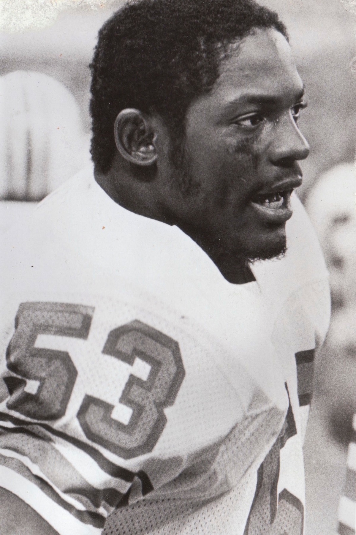 Former COC linebacker Avon Riley pictured as a member of the NFL's Houston Oilers.