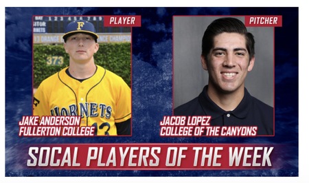 COC Southpaw Jacob Lopez Earns Player of the Week Honors