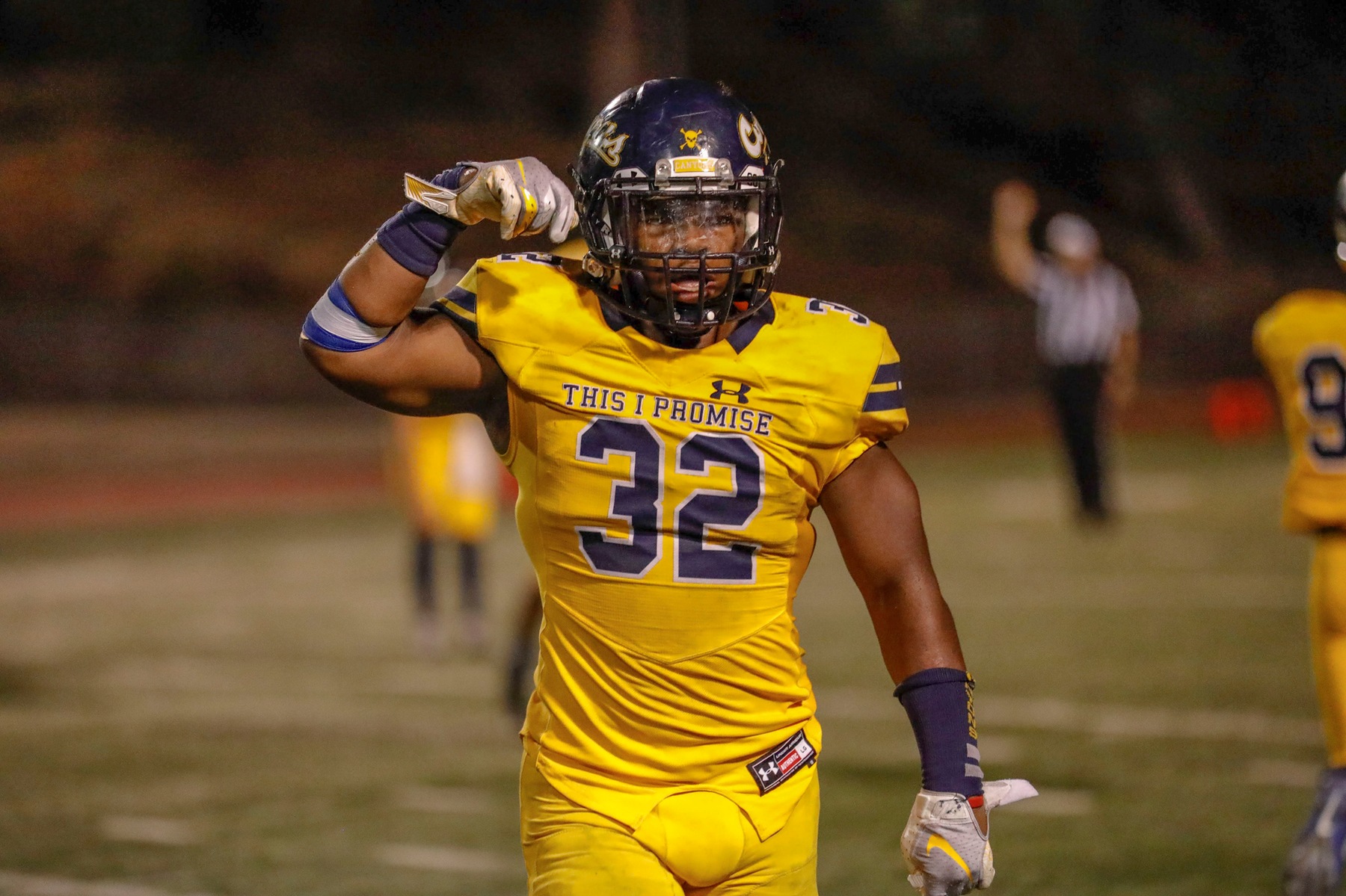College of the Canyons freshman linebacker Tariq Speights finished the 2018 season with a team-best 76 total tackles, four sacks, eight tackles for loss, two forced fumbles, two fumble recoveries and an interception through 11 contests. — Jacob Velarde/COC Sports Information