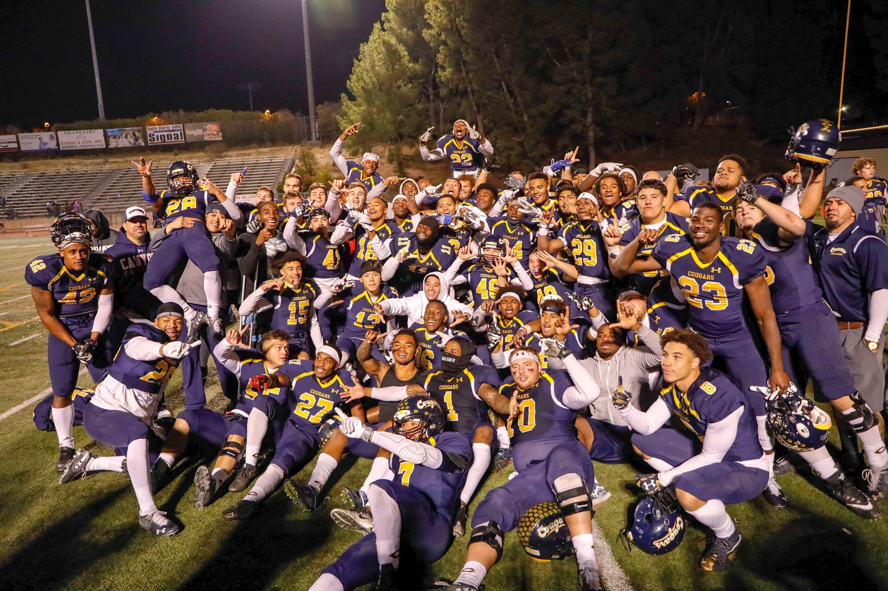 College of the Canyons finished the 2018 regular season a perfect 10-0 to win the SCFA National Division, Northern League Championship. Jacob Velarde/COC Sports Information.