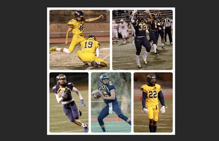 COC kicker linebacker Tariq Speights and kicker Tanner Brown were named CCCFCA All-Americans, and were joined by quarterback Wyatt Eget, wide receiver Brandon Pierce and defensive back Raeshawn Roland on Region III All-California team.