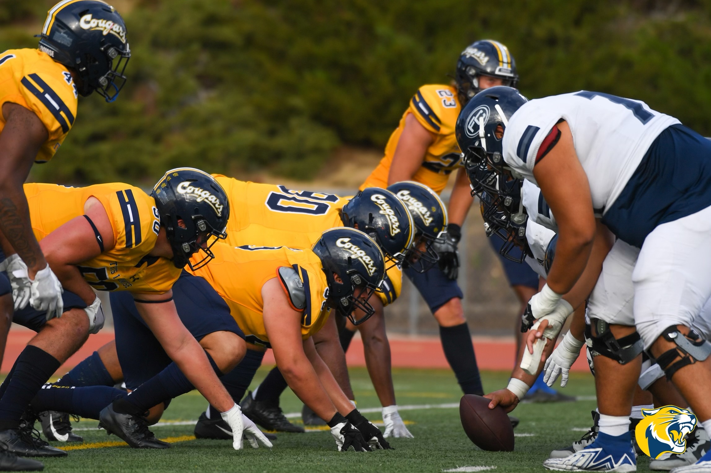 College of the Canyons football stock action image from game vs. Fullerton College on Sept. 9, 2023.