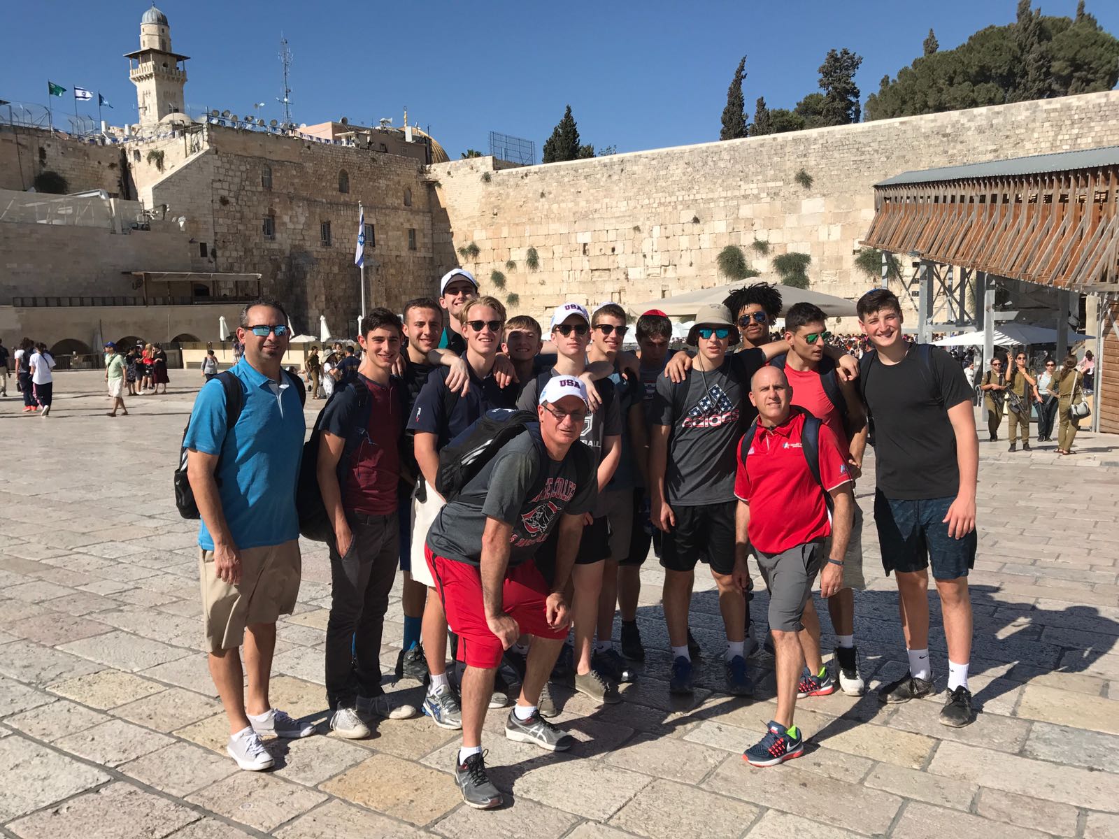 Fisher's Maccabiah Team Arrives in Israel, Tours Jerusalem & Preps for First Game