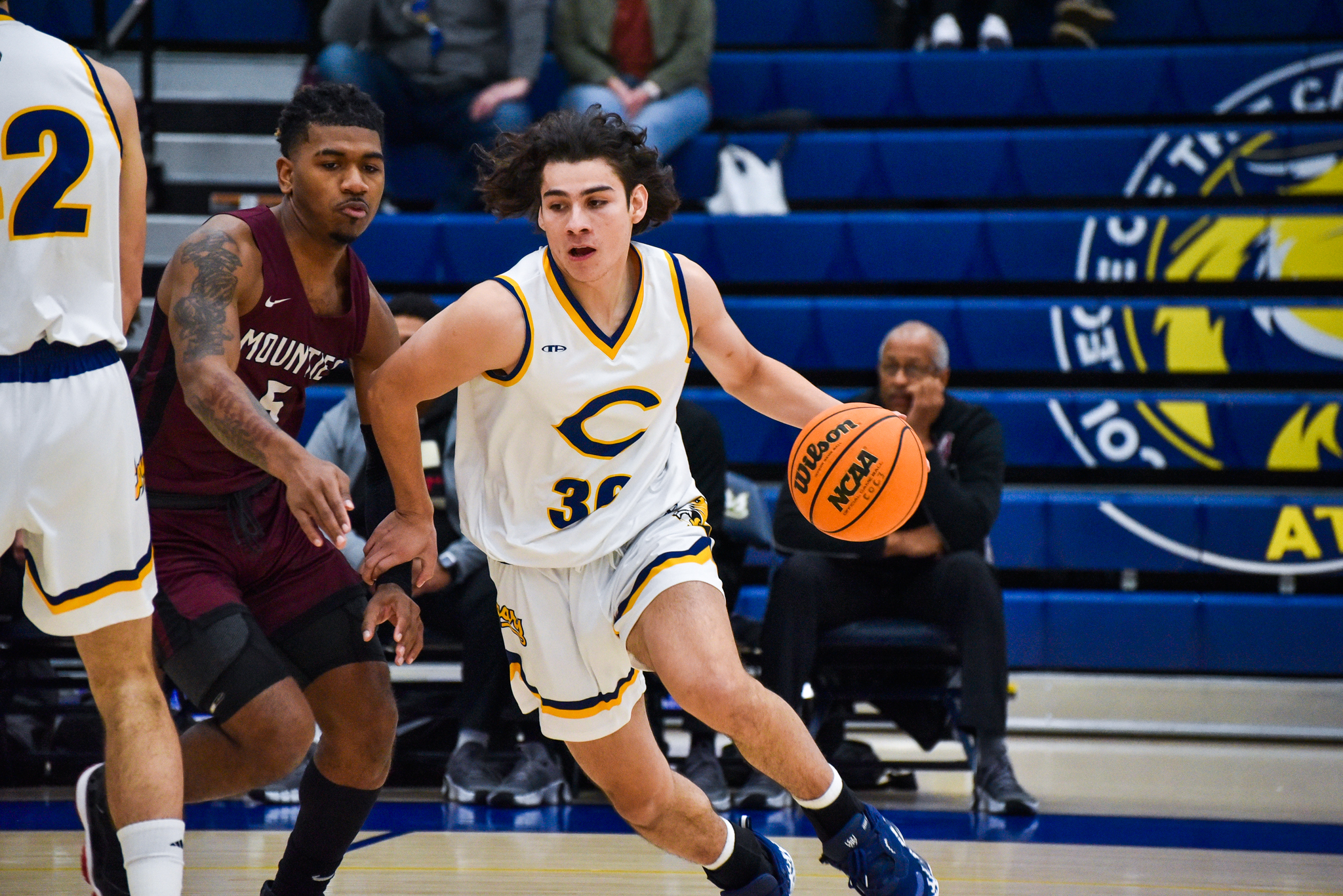 College of the Canyons men's basketball player Dillon Barrientos vs. Mt. SAC on Dec. 28, 2022.