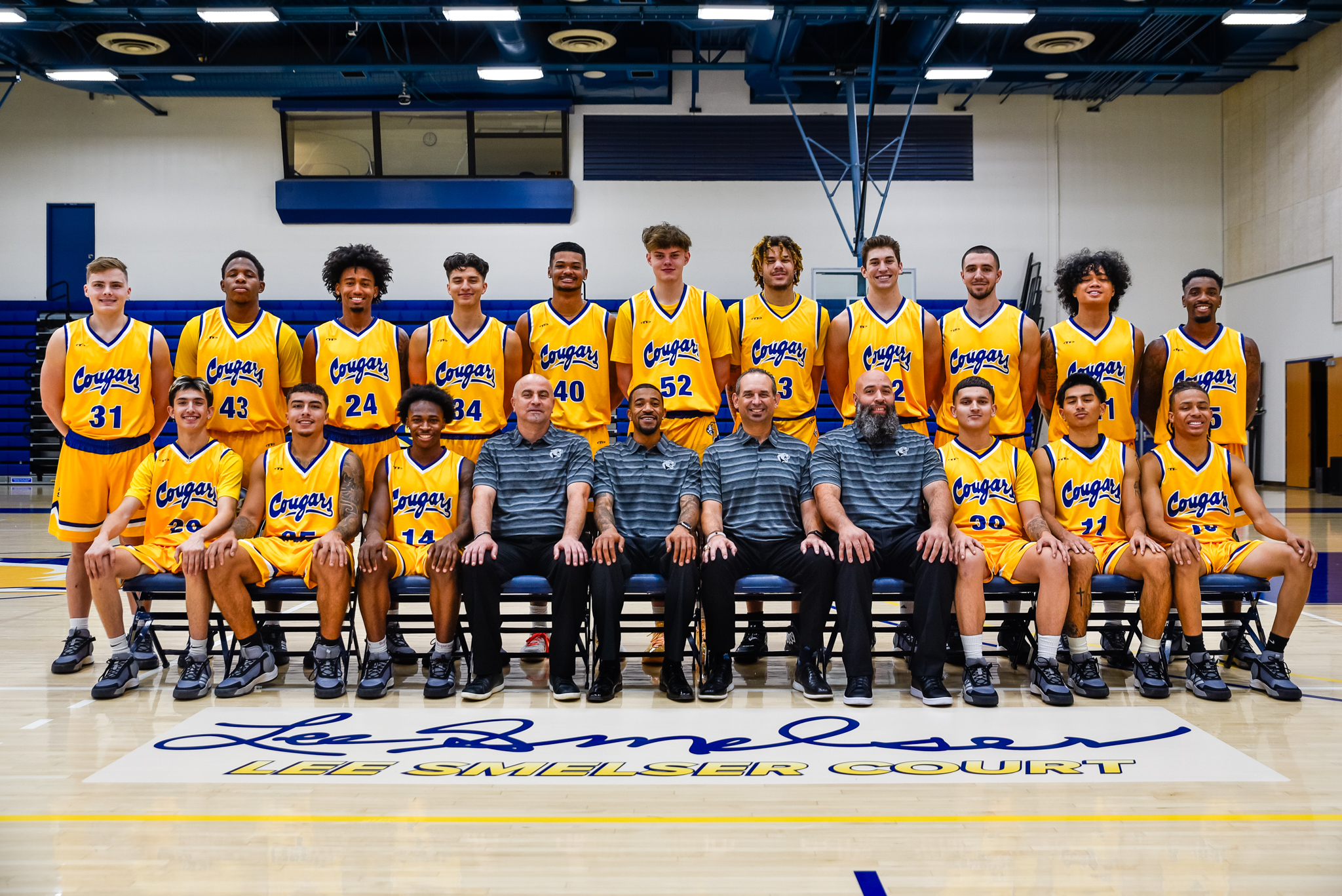 College of the Canyons men's basketball 2023-24 team photo.