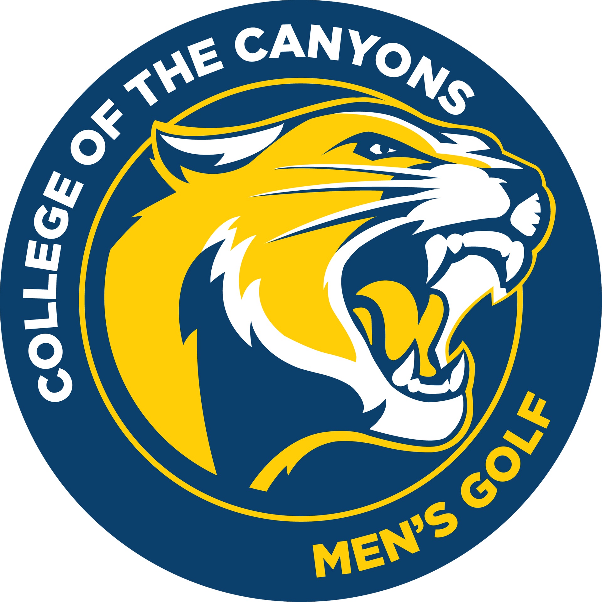 College of the Canyons men's golf athletic logo.