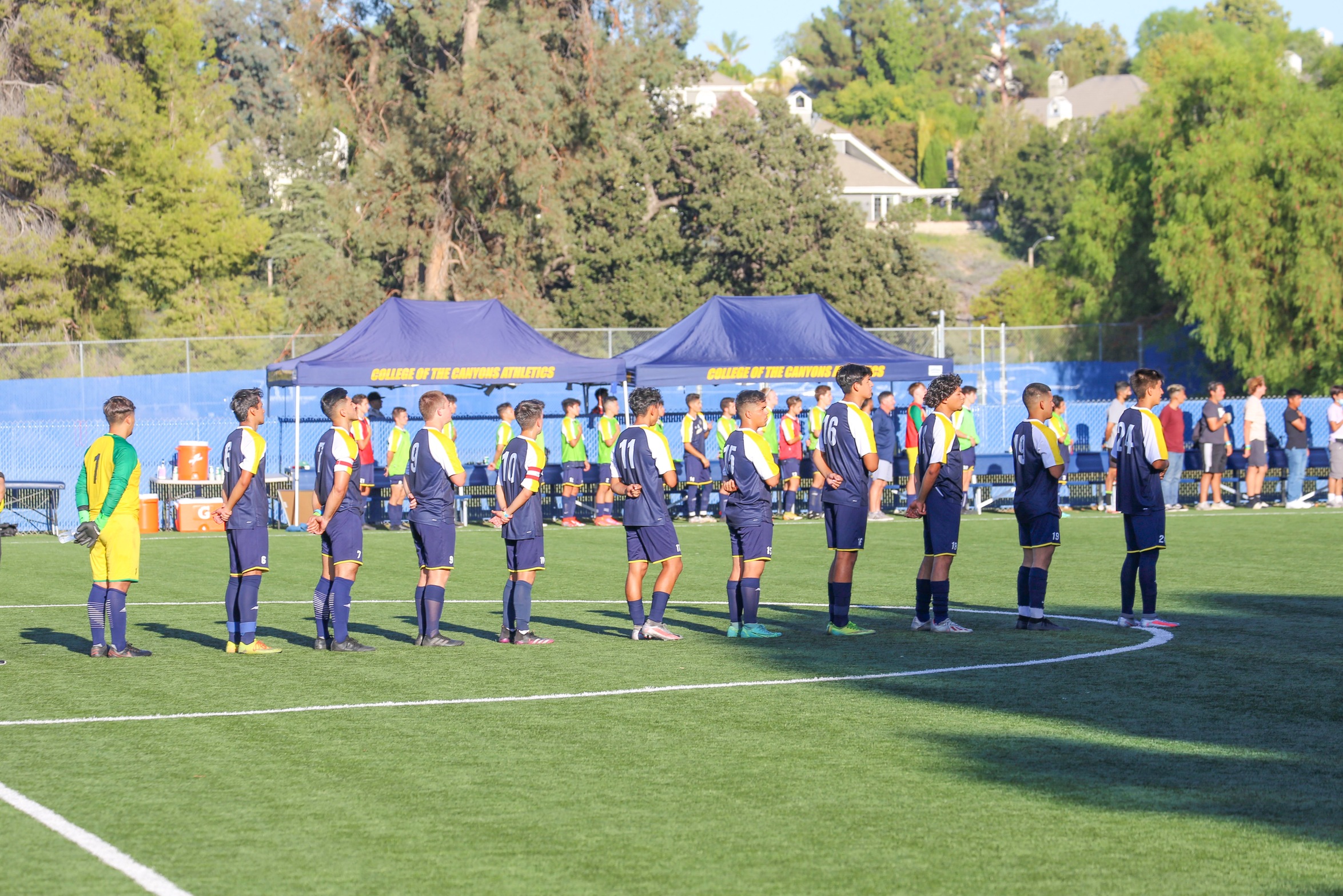 College of the Canyons battled to a 1-1 draw against visiting Moorpark College in the program's season opener, also the first regular season contest since the 2019 season. —Jesse Muñoz/COC Sports Information Director 