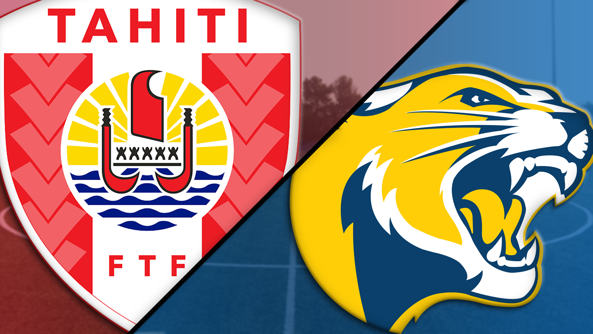 College of the Canyons men's soccer vs. Tahiti U20 National Team promotional graphic.