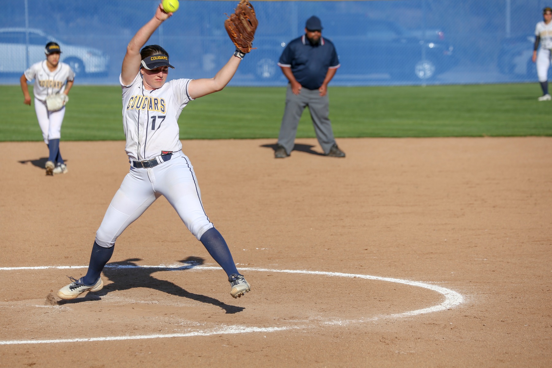 COC softball player Kaitlyn Post vs. S.D. Mesa College on March 30, 2019.