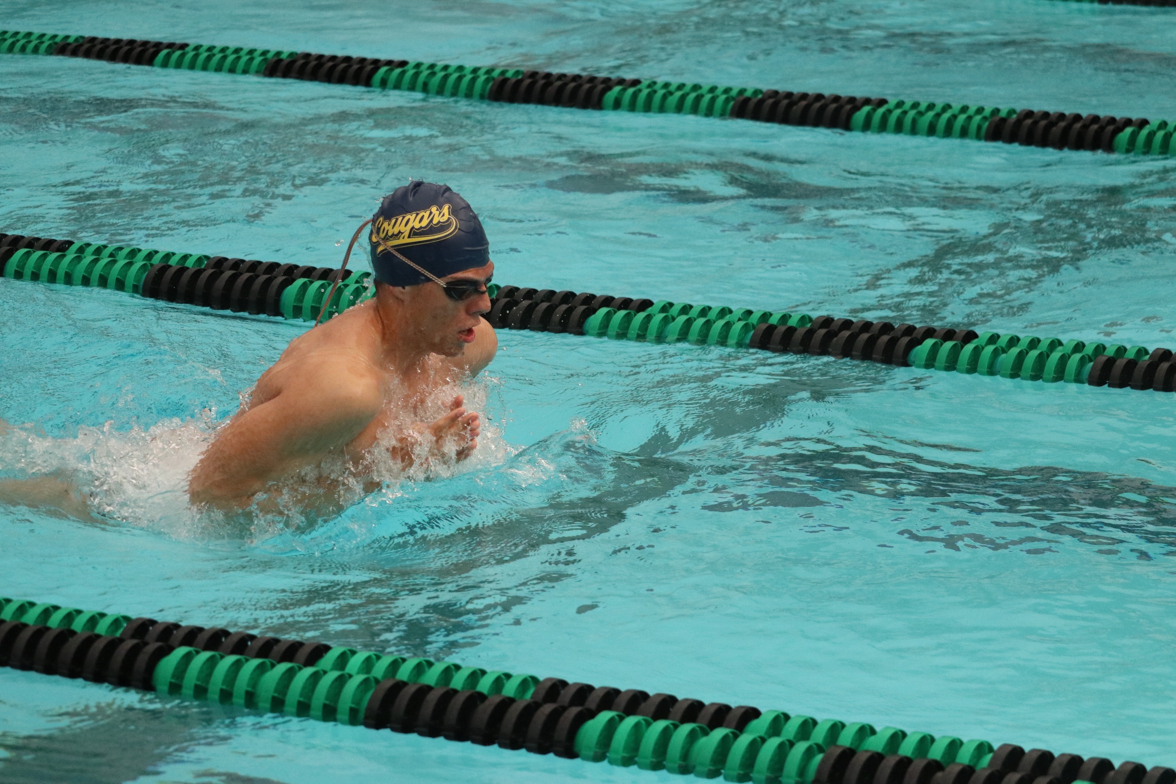 College of the Canyons swim & dive at 2022 WSC Championships meet.
