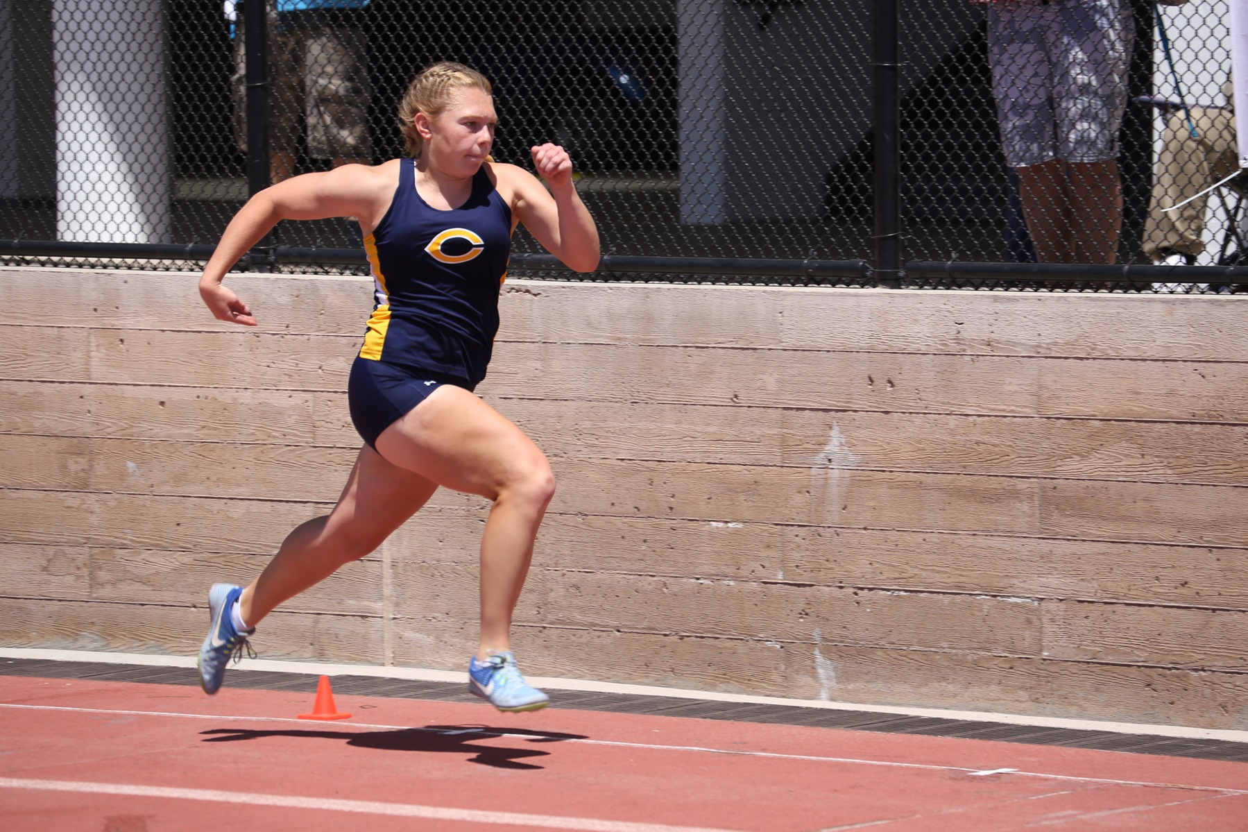 COC student-athlete Megan Carbajal competes for the COC women's track & field program.