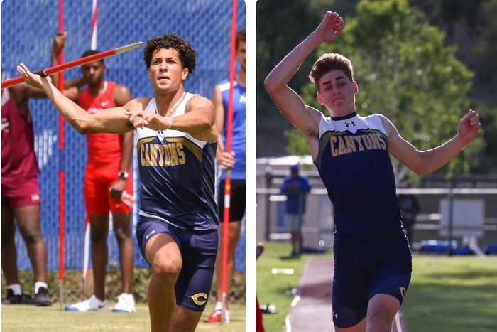 College for the Canyons track & field athletes Matthew Ballentine and Layne Buck.