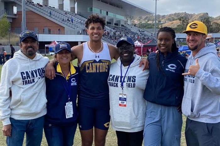 College of the Canyons Track & Field stock image.