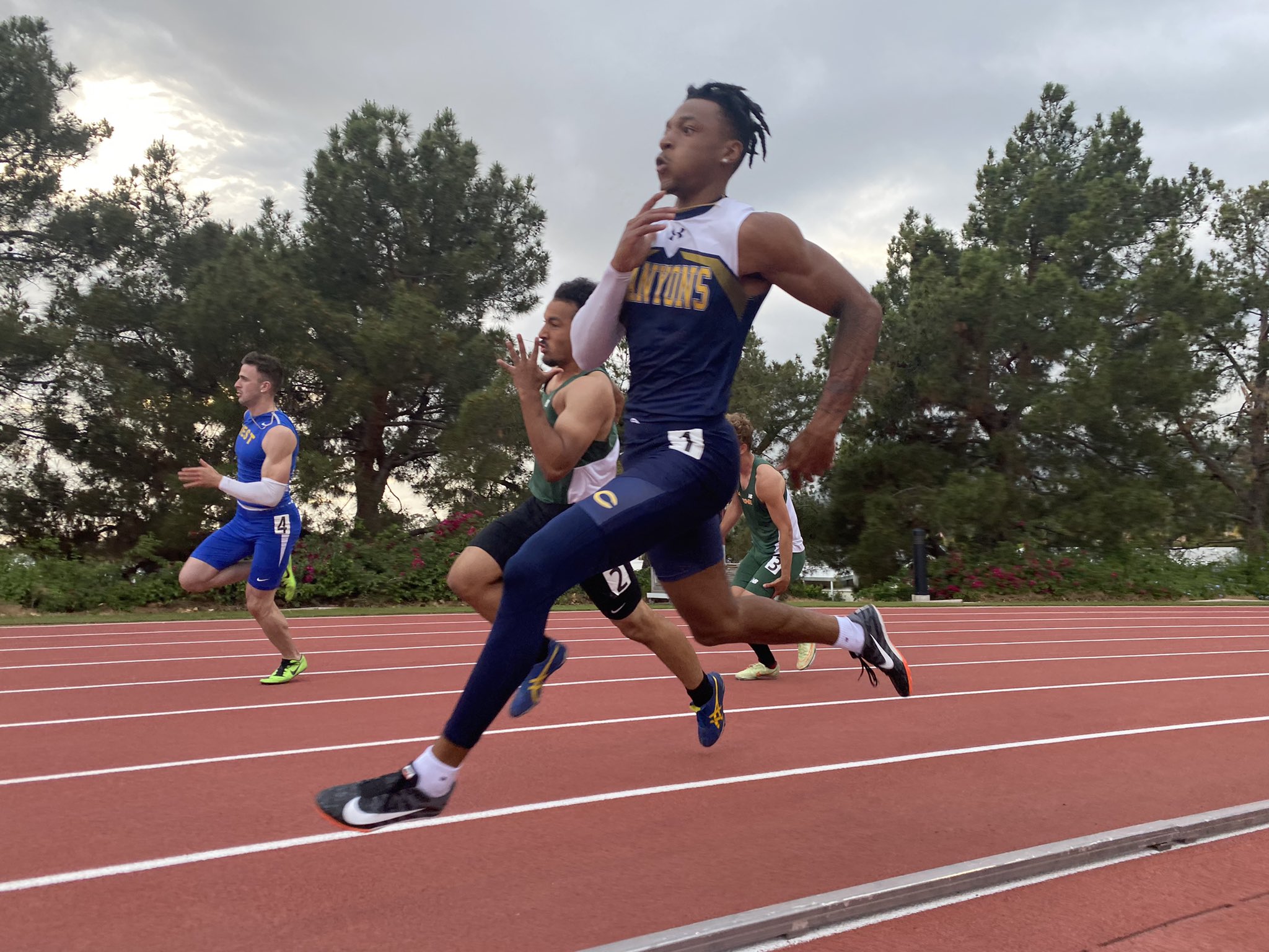 College of the Canyons track & field stock image.
