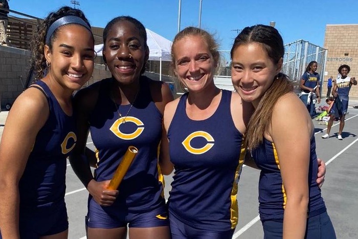 College of the Canyons women's track & field stock image.