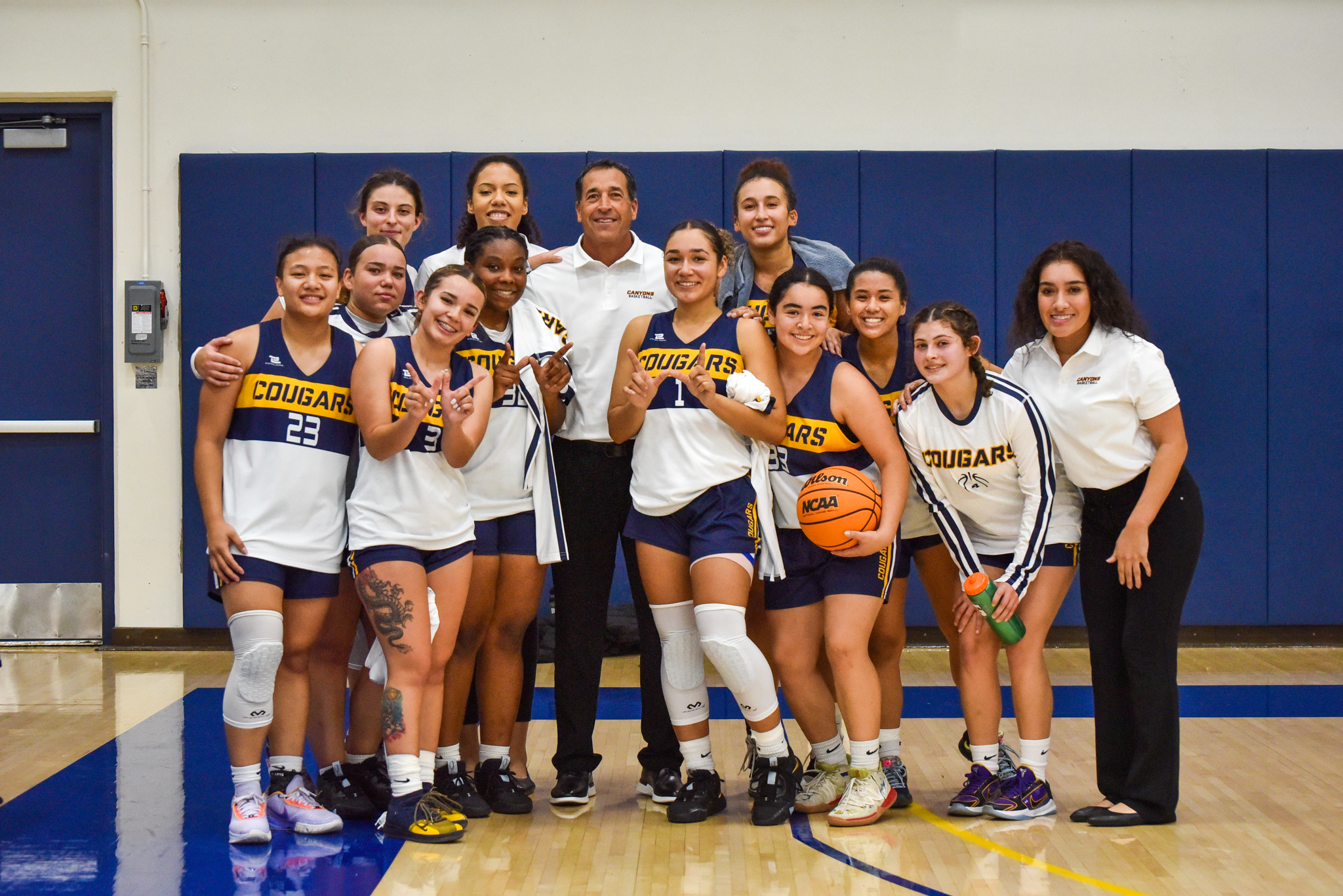 College of the Canyons women's basketball team in 2022-23 season-opener.