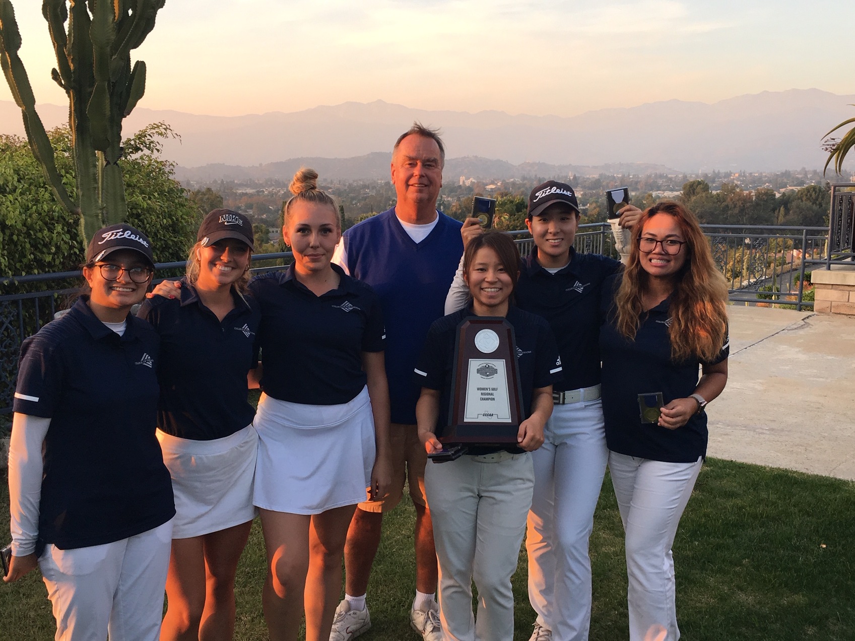 The 2019 COC women's golf team at the SoCal Regional Championships on Nov. 11, 2019.