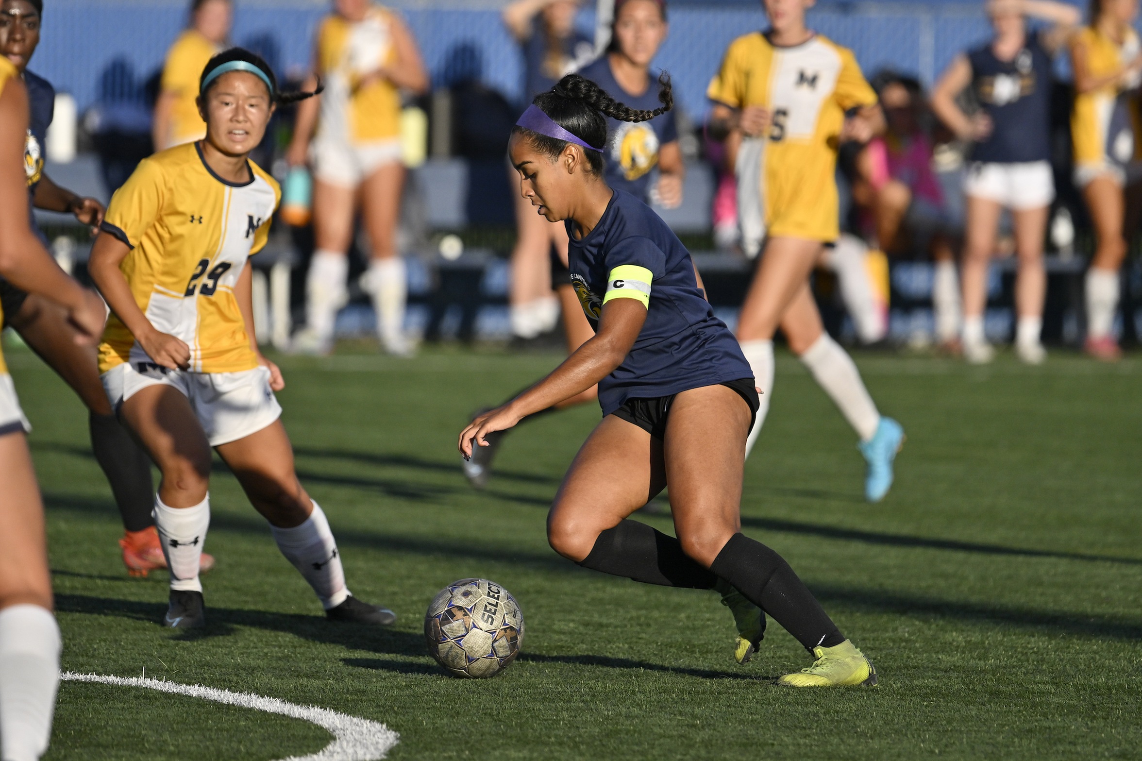 College of the Canyons women's soccer student-athlete Lauryn Bailey action image.