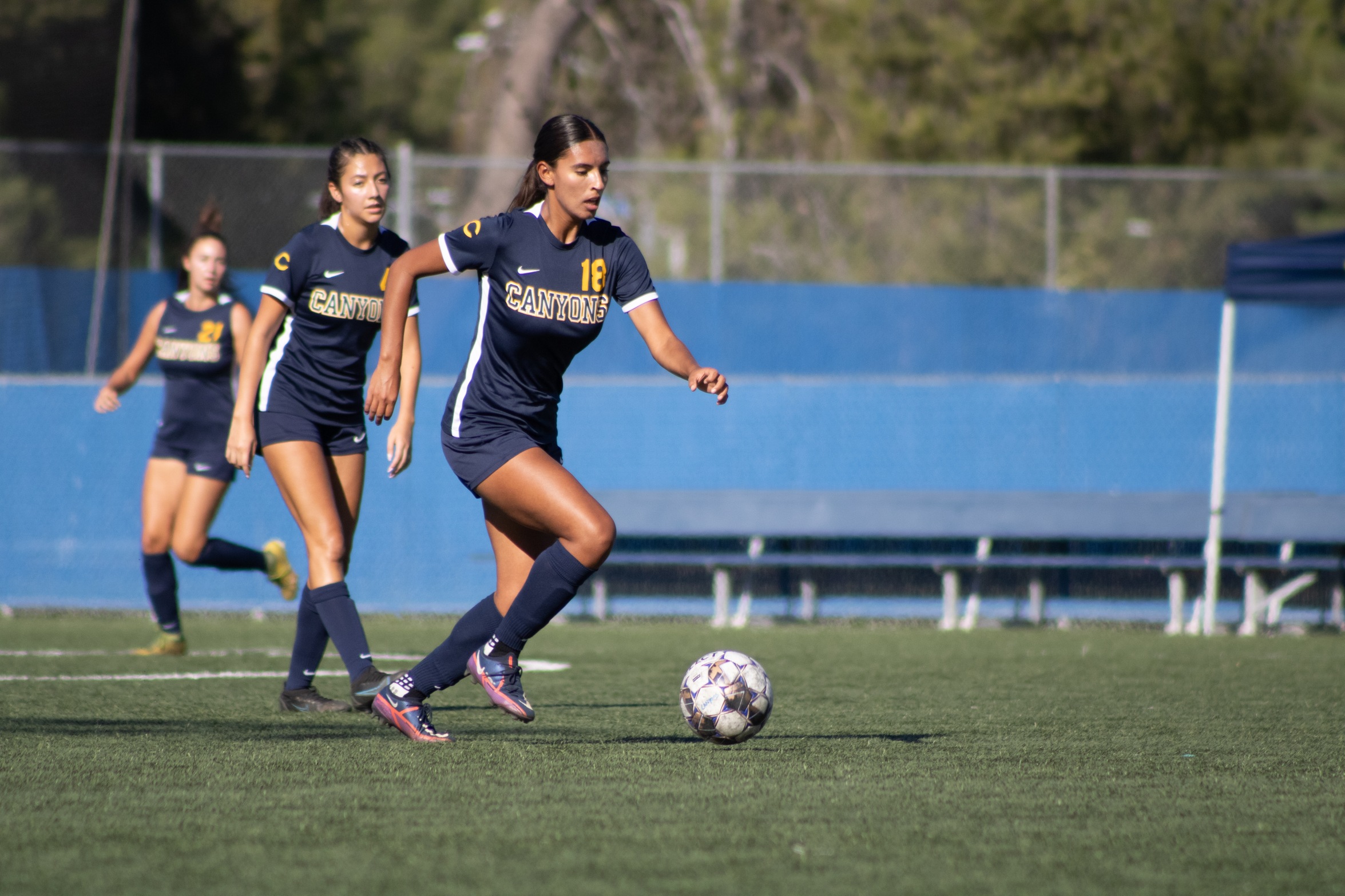 College of the Canyons women's soccer stock action image.
