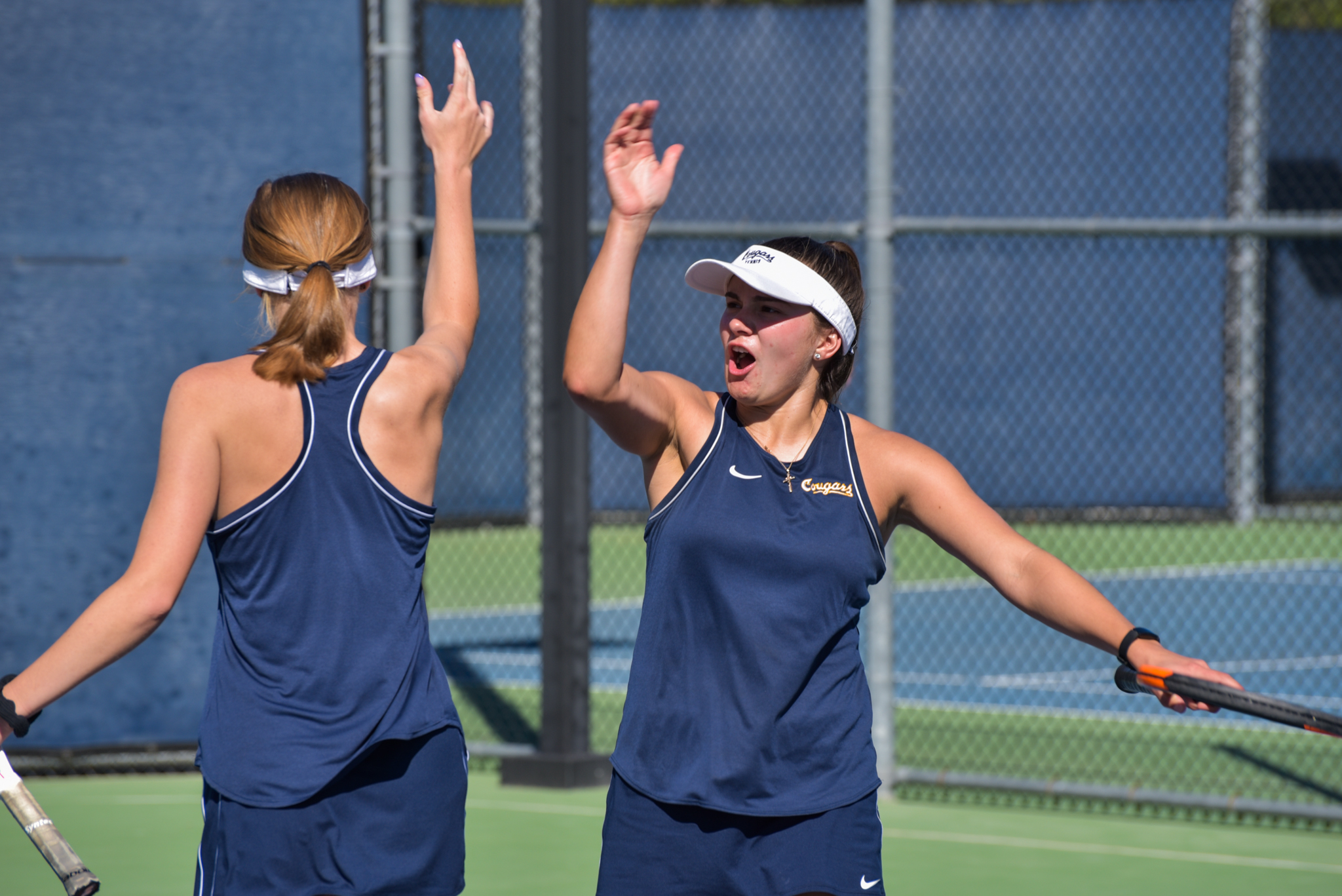 College of the Canyons women's tennis vs. Ventura College on March 8, 2022.
