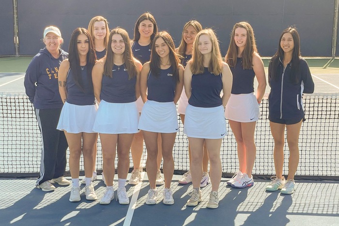 College of the Canyons 2022 women's tennis team photo.