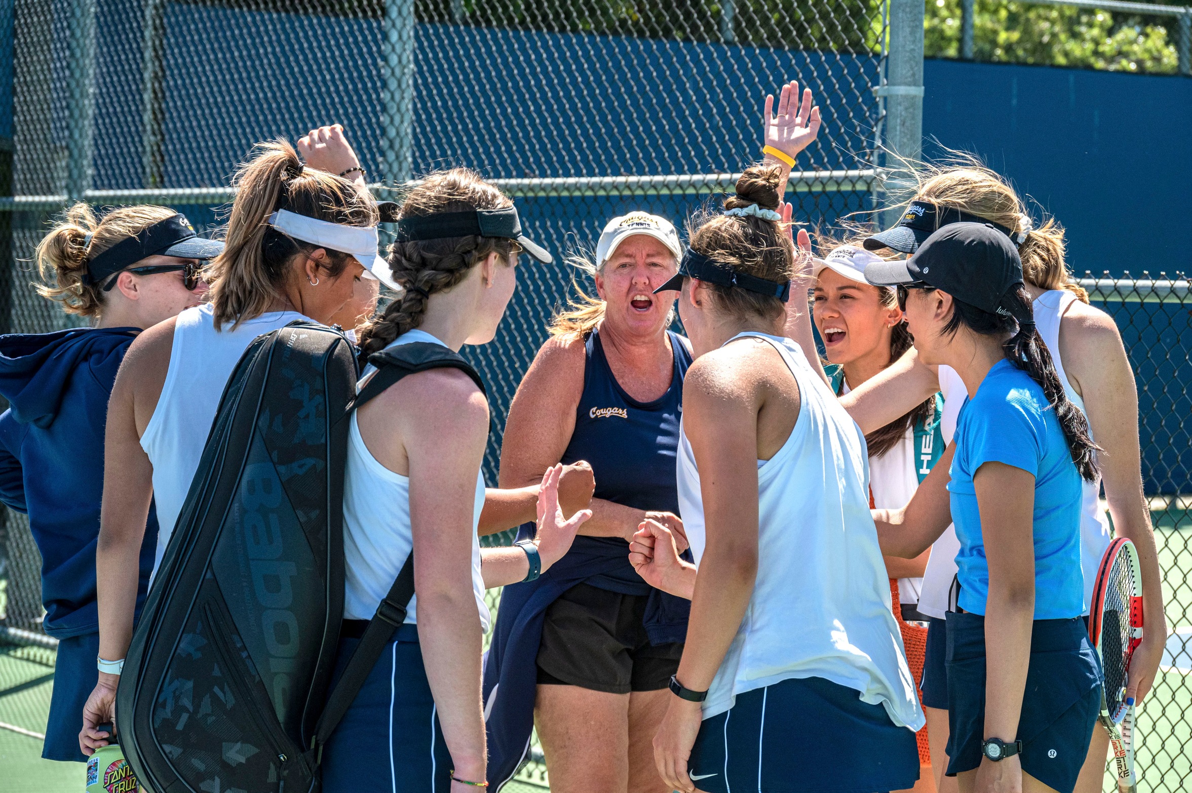 College of the Canyons women's tennis vs. College of the Desert on April 5, 2022.