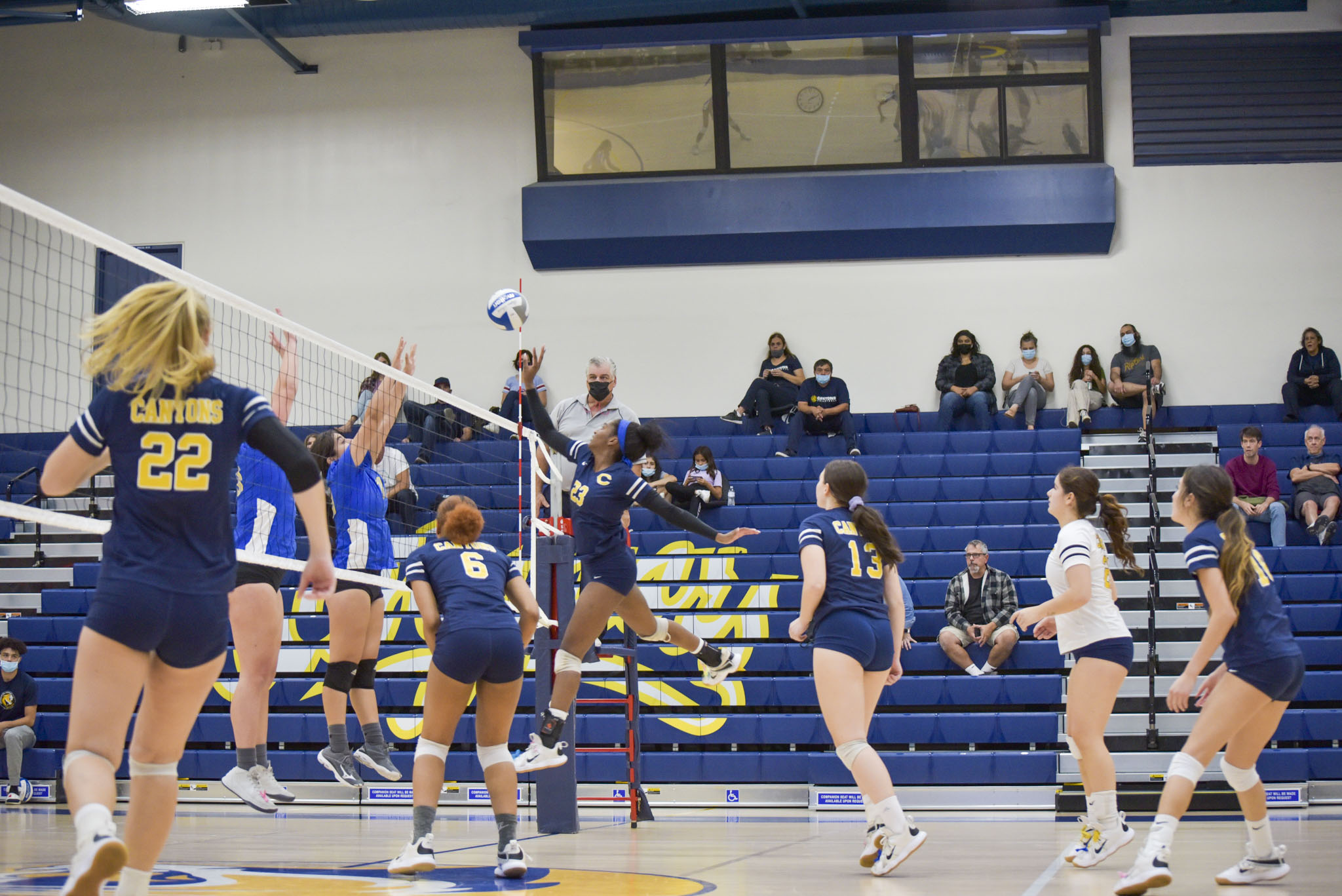 College of the Canyons won its fourth straight match in a 3-0 (25-23, 25-15, 25-11) sweep of West L.A. College on Friday at the Cougar Cage. COC has lost just two matches dating back to Oct. 13. — Mari Kneisel/COC Sports Information