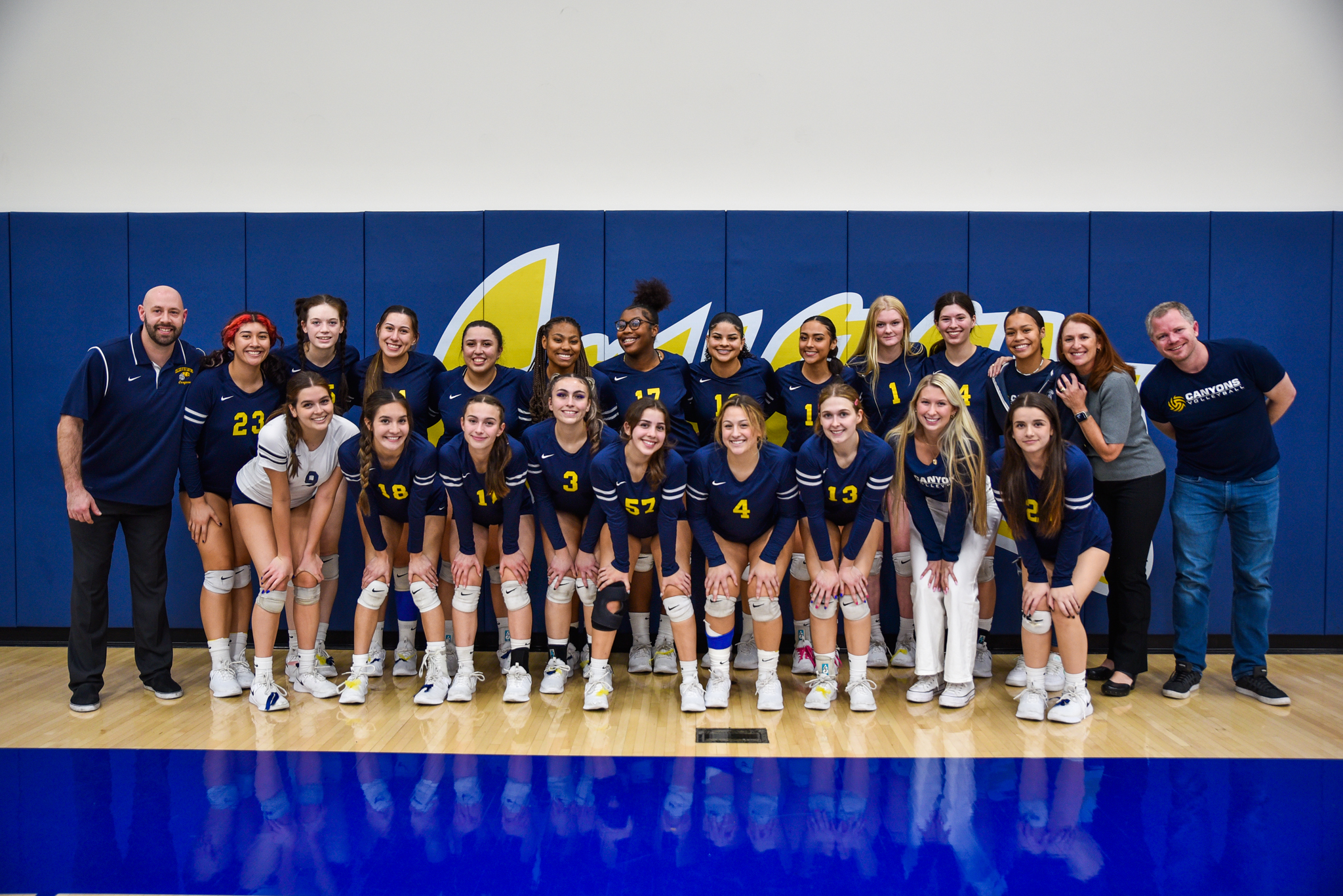 College of the Canyons women's volleyball is playing in the CCCAA Women's Volleyball State Championship tournament for the second straight year and sixth time in program history (2007, 2015, 2017, 2021, 2022) after defeating No. 2 Irvine Valley College by a 3-1 (25-17, 25-22, 15-25, 28-26) win on Saturday night. — Mari Kneisel/COC Sports Information.