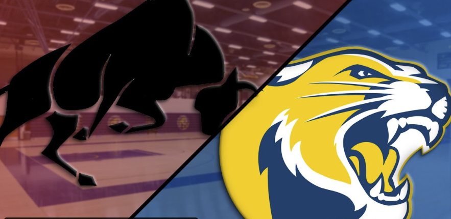 College of the Canyons vs. L.A. Pierce College logo graphic.