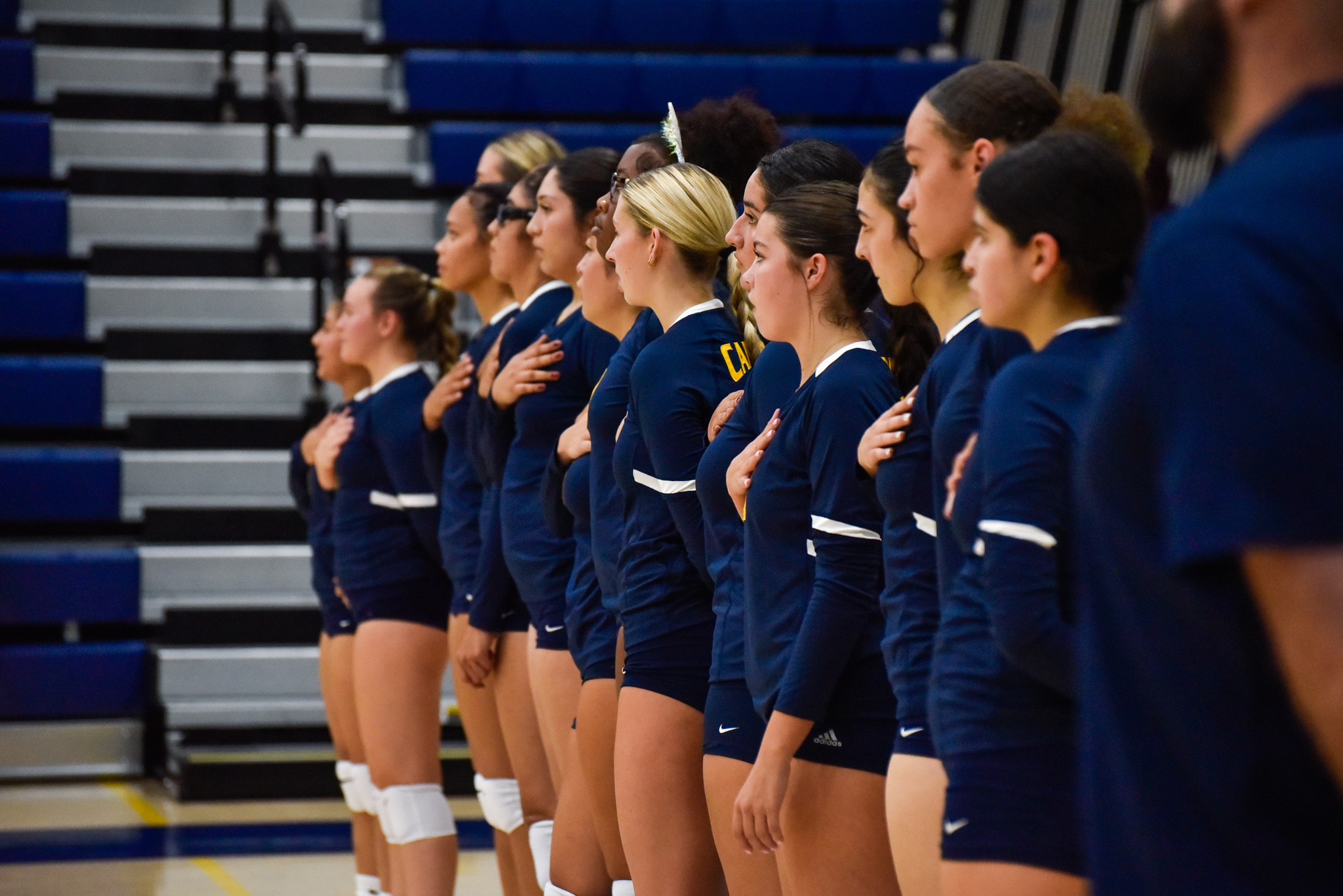 Stock image of College of the Canyons women's volleyball team.