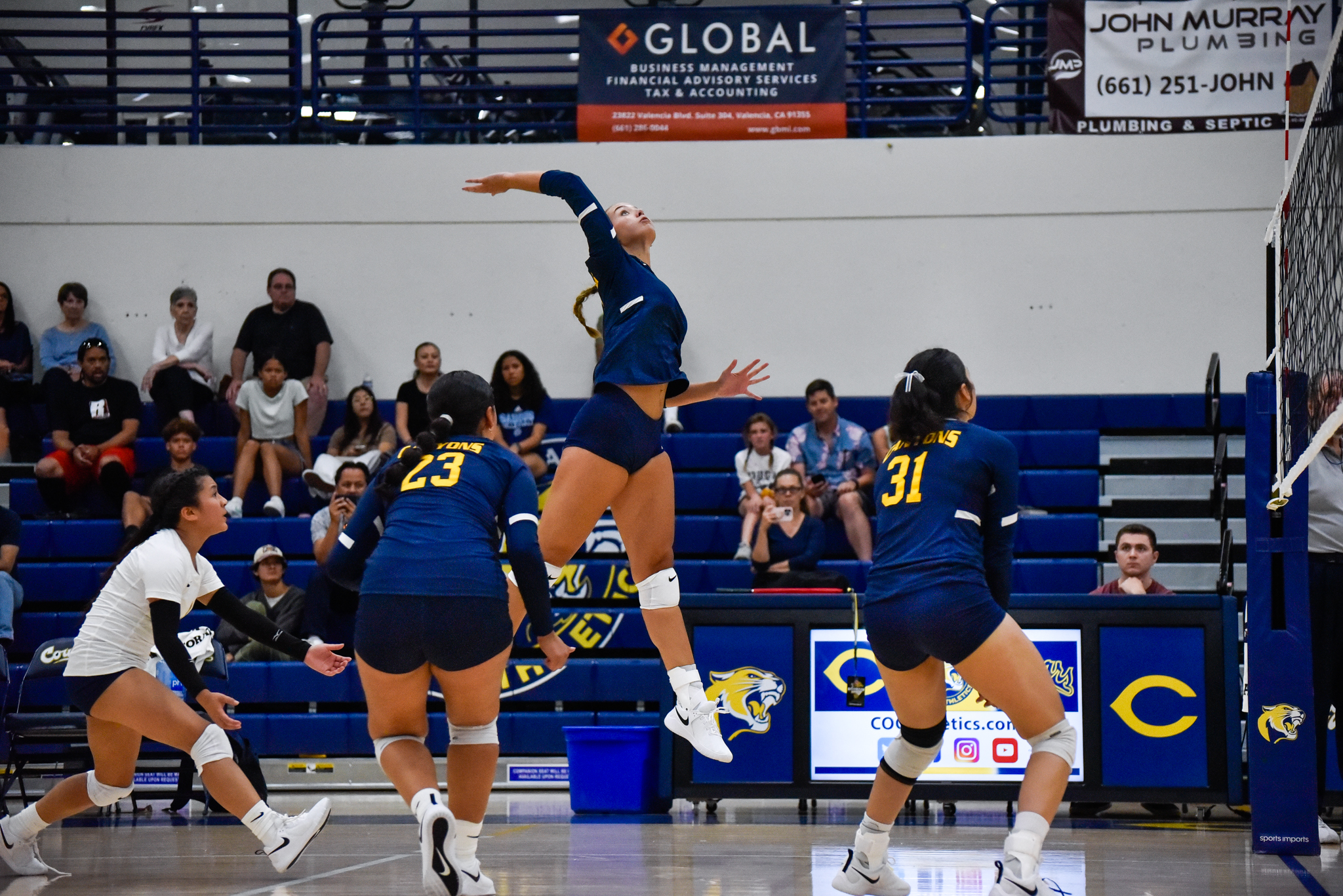 Stock action image of College of the Canyons women's volleyball.