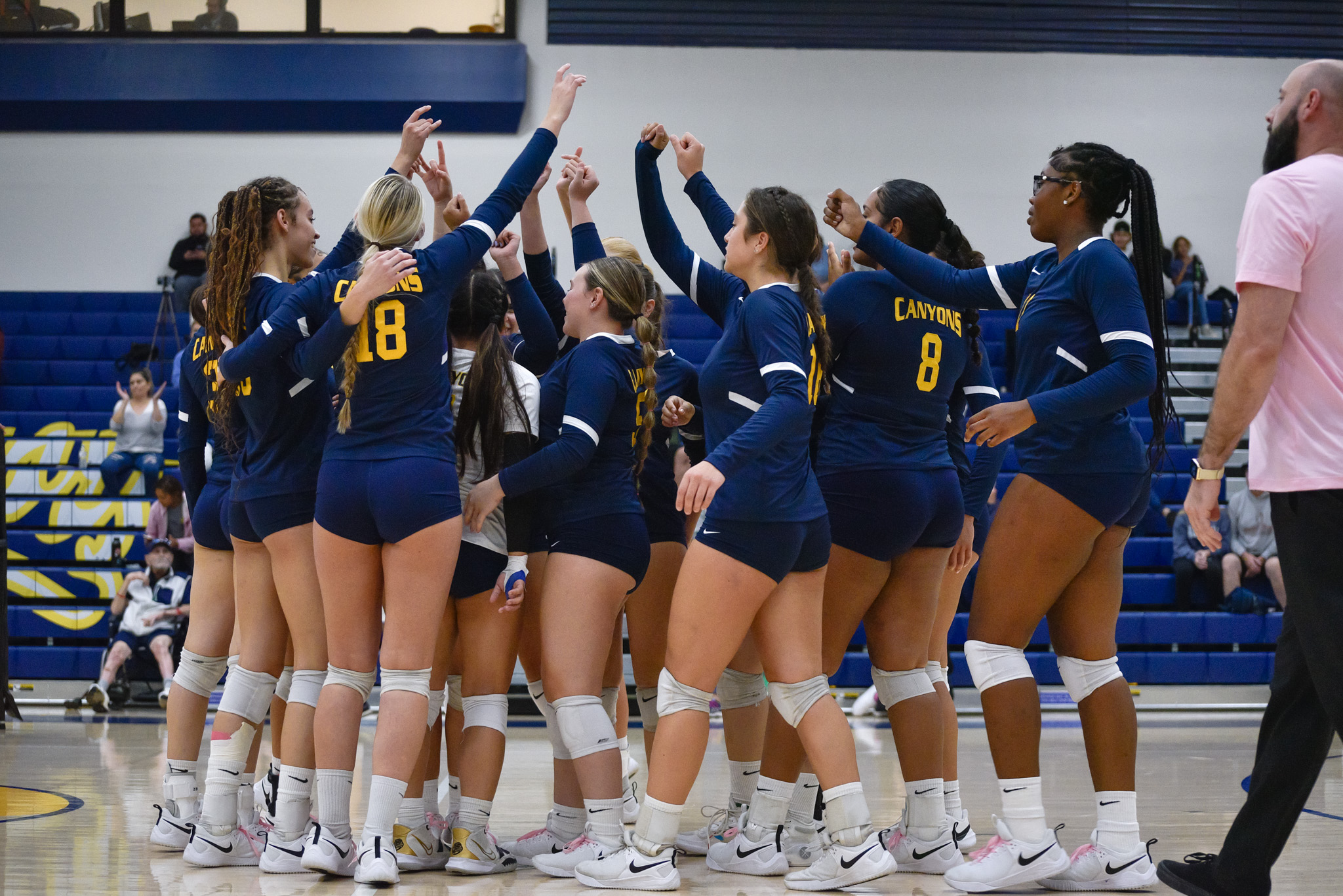 College of the Canyons women's volleyball stock group photo.