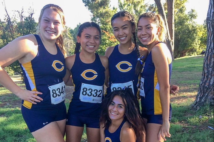 COC women's cross country team at the 2019 Fresno College Invitational on Sept. 7, 2019.