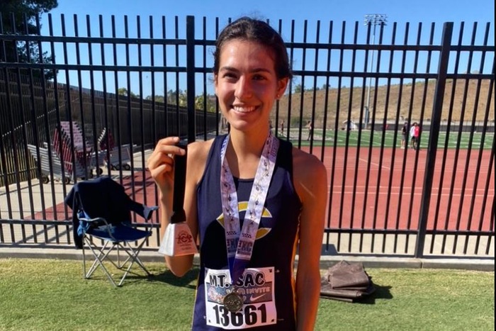College of the Canyons freshman student-athlete Danielle Salcedo at the Mt. SAC Invite on Oct. 15.