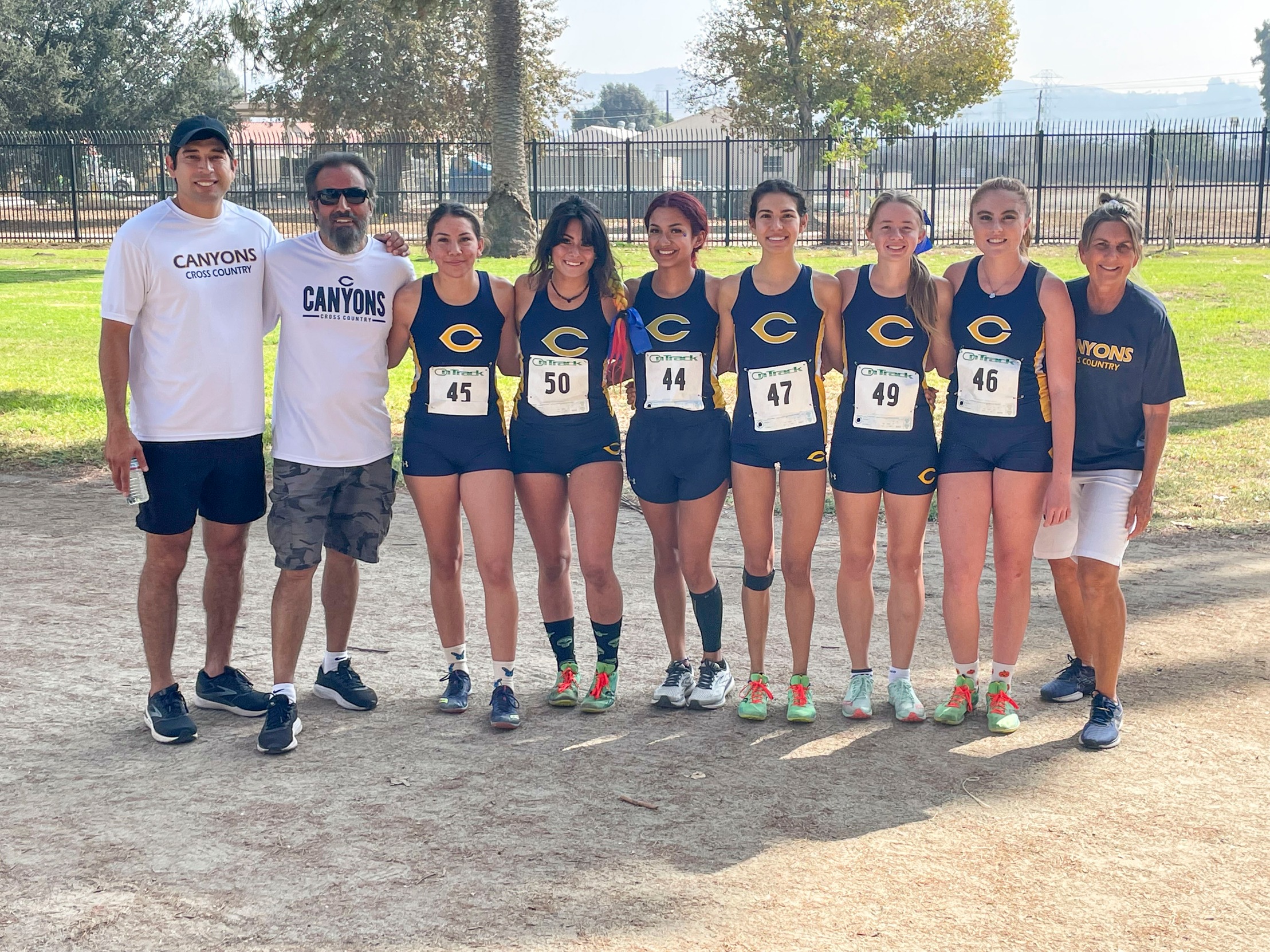 College of the Canyons finished third at the Western State Conference (WSC) Championship meet on Friday at the Legg Lake Recreation Area in South El Monte. All six runners posted season-best times, including freshman Danielle Salcedo who won the event to take home the individual conference crown. —Jesse Muñoz/COC Sports Information Director 