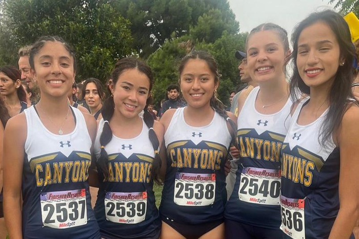Stock image of the College of the Canyons women's cross country team.