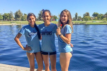 College of the Canyons sophomores Amanda Finn, Celeste Gonzalez and Samantha Bell will compete at the CCCAA State Championship meet on Nov. 17,at Woodward Park in Fresno. Lindie Kane/COC Sports Information.